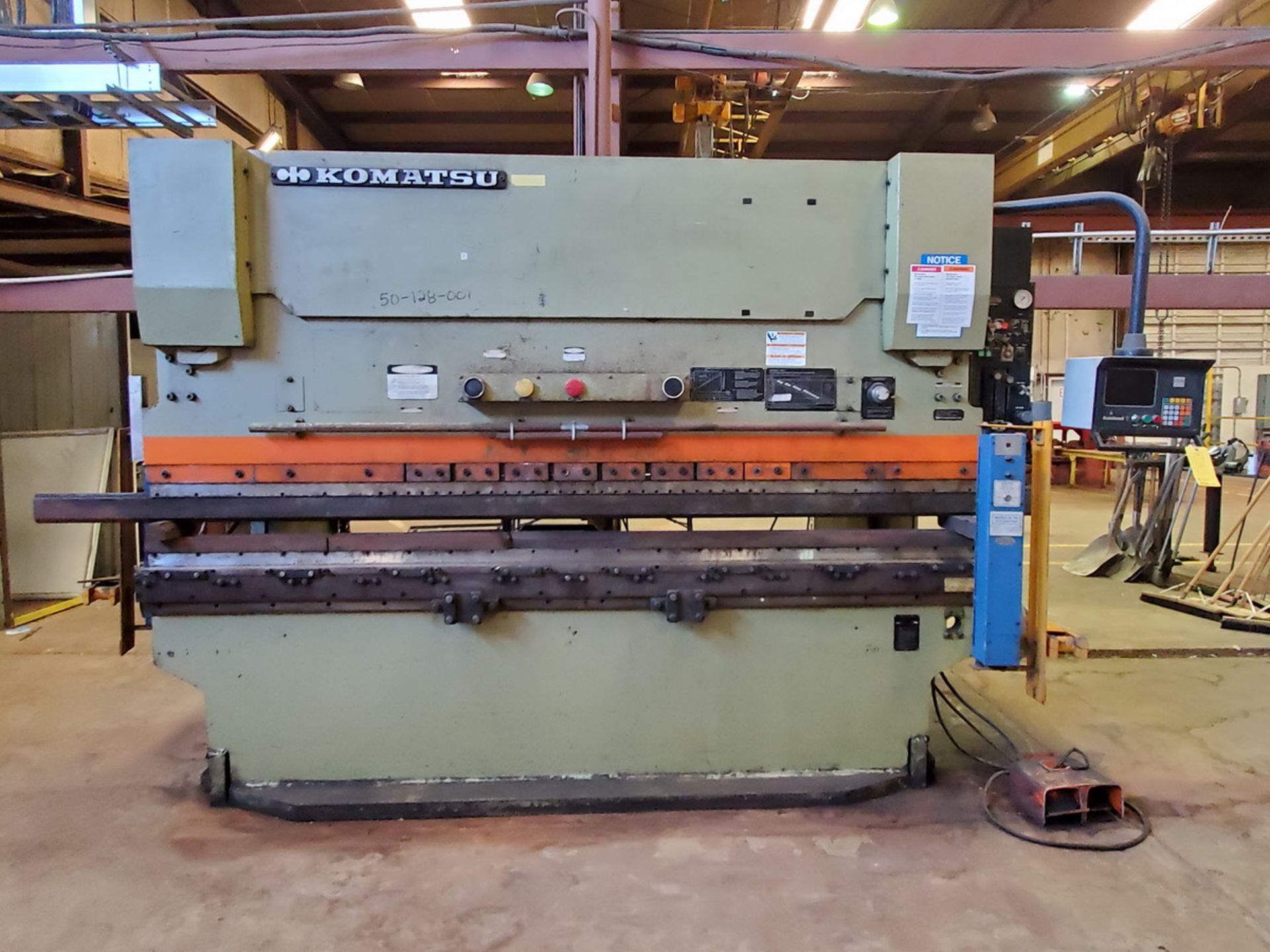 Komatsu PHS160X310 176 Ton x 10' Hyd Press Brake W/ Hurco Autobend 7 Controller; W/ (2) Dies; W/