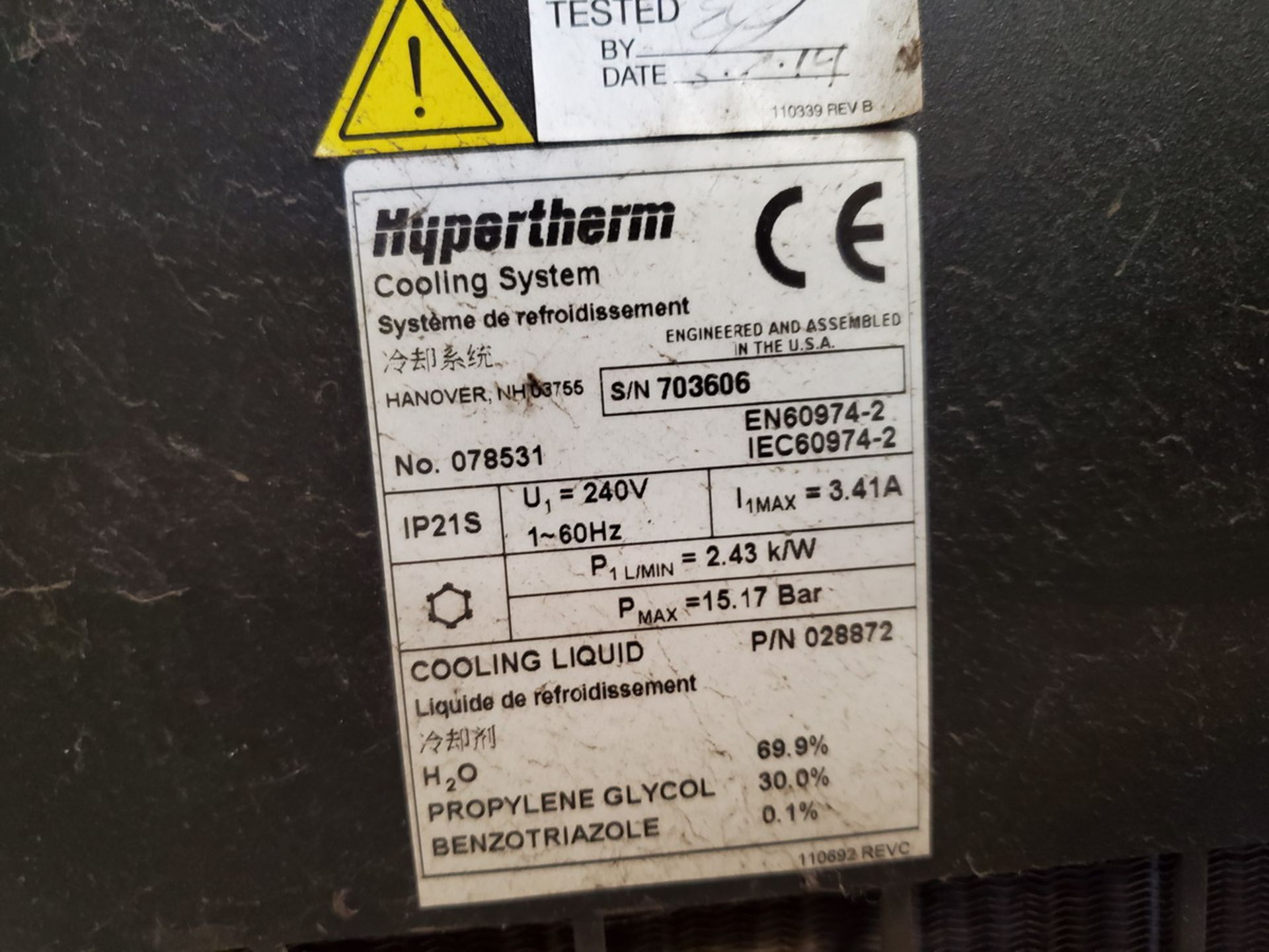 Hypertherm Edge Pro E-Z Plasma Burn Table 100-240V, 1PH, 50/60hZ, 1.85A-.65A; W/ Arcglide Torch - Image 25 of 34