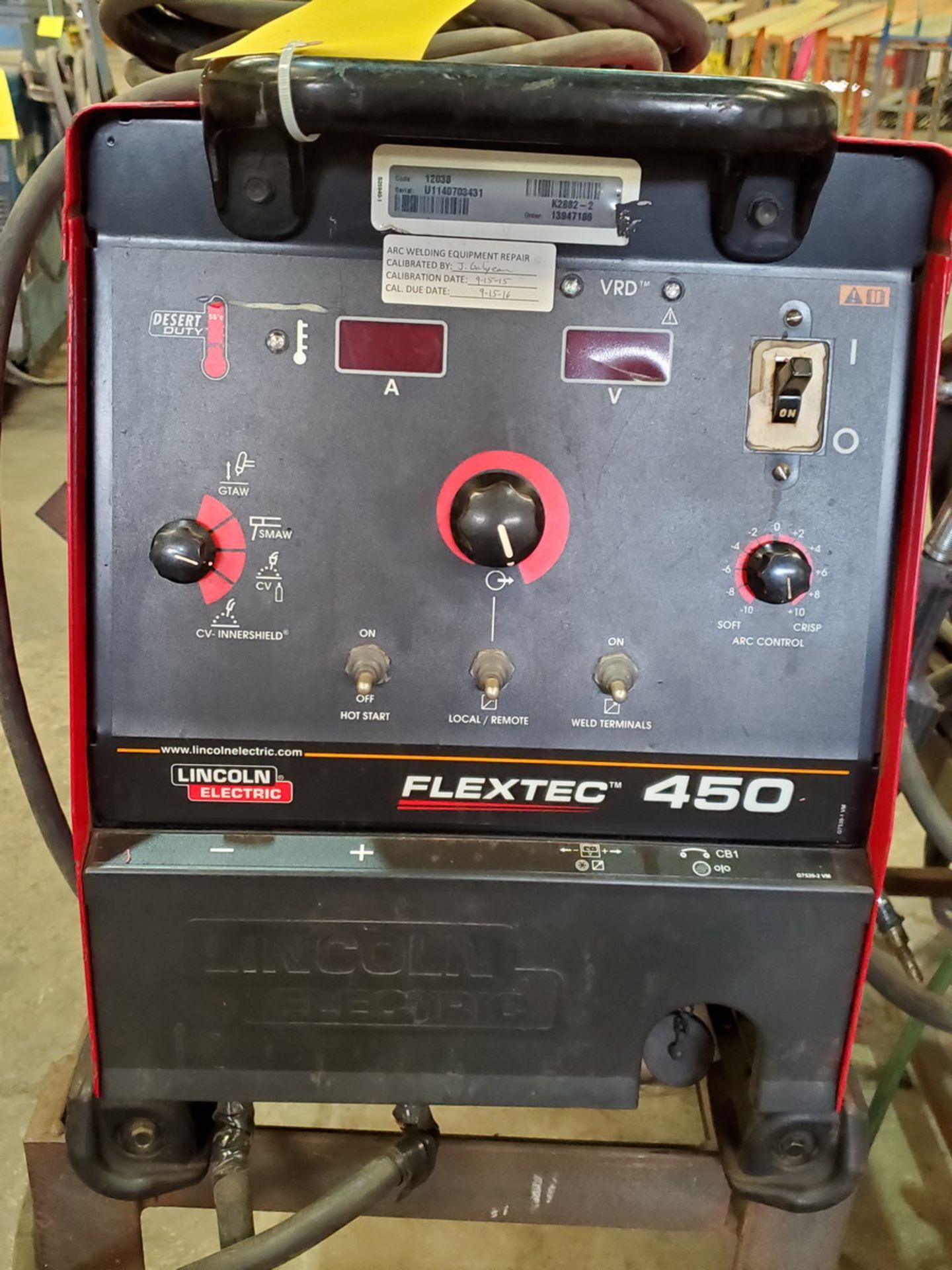 LE Flextec 450 Multi-Processing Welder 380/460/575V, 450A, 3PH, 50/60HZ; W/ DH-10 Wire Feeder ( - Image 4 of 6