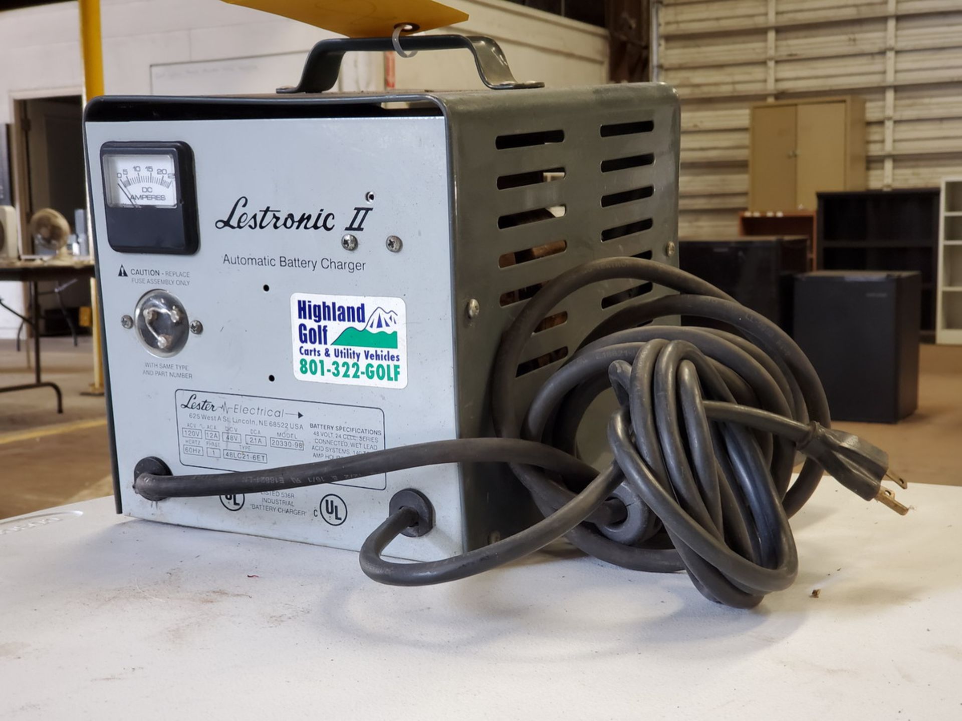 Lester 20330-98 Battery Charger 120V, 60HZ, 1PH (Location: Bldg C) - Image 2 of 4