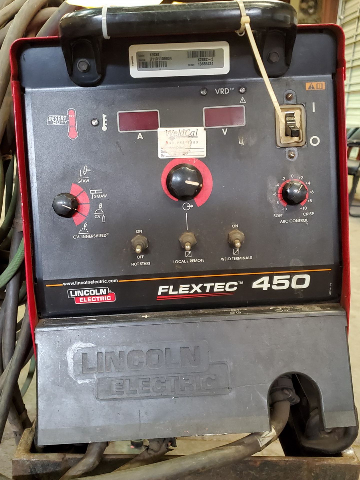 LE Flextec 450 Multi-Processing Welder 380/460/575V, 450A, 3PH, 50/60HZ; W/ DH-10 Wire Feeder ( - Image 4 of 6