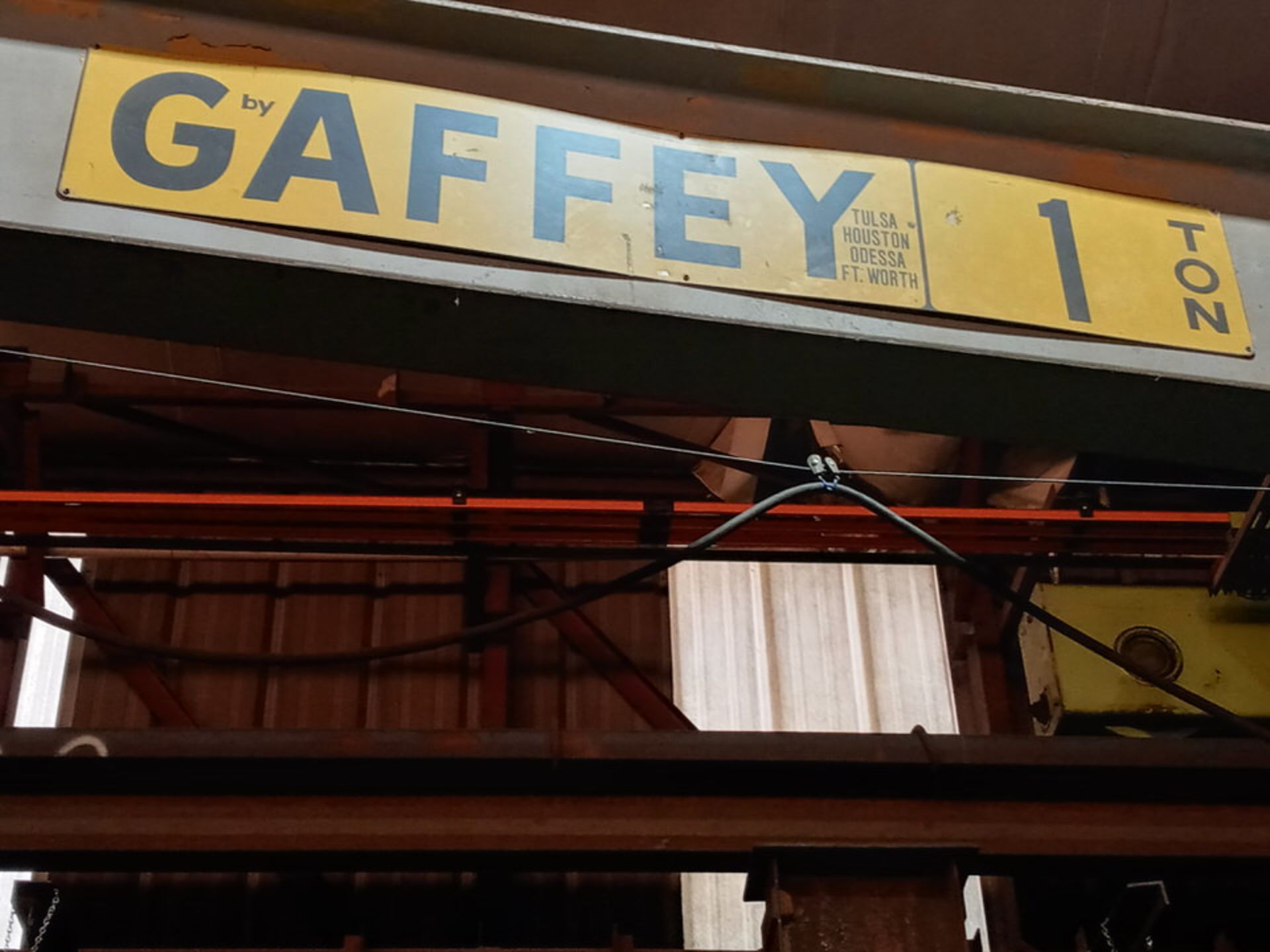 GAFFEY 1 TON JIB CRANE WITH 1 TON COFFING HOIST - Image 2 of 4