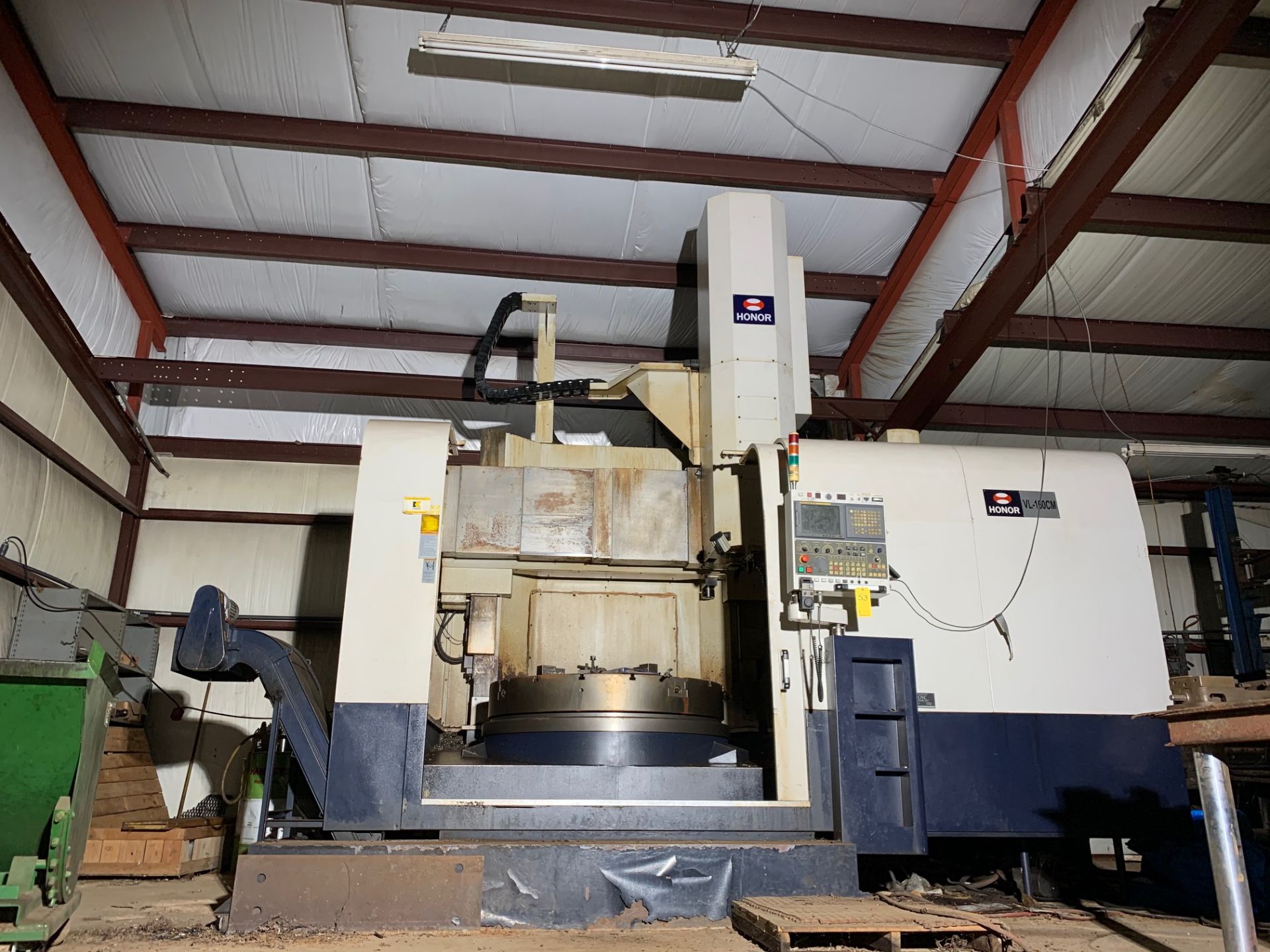 HONOR SEIKI VL-160CM CNC MACHINING CENTER, MAX SWING DIA: 78.74", W/ LIVE TOOLING