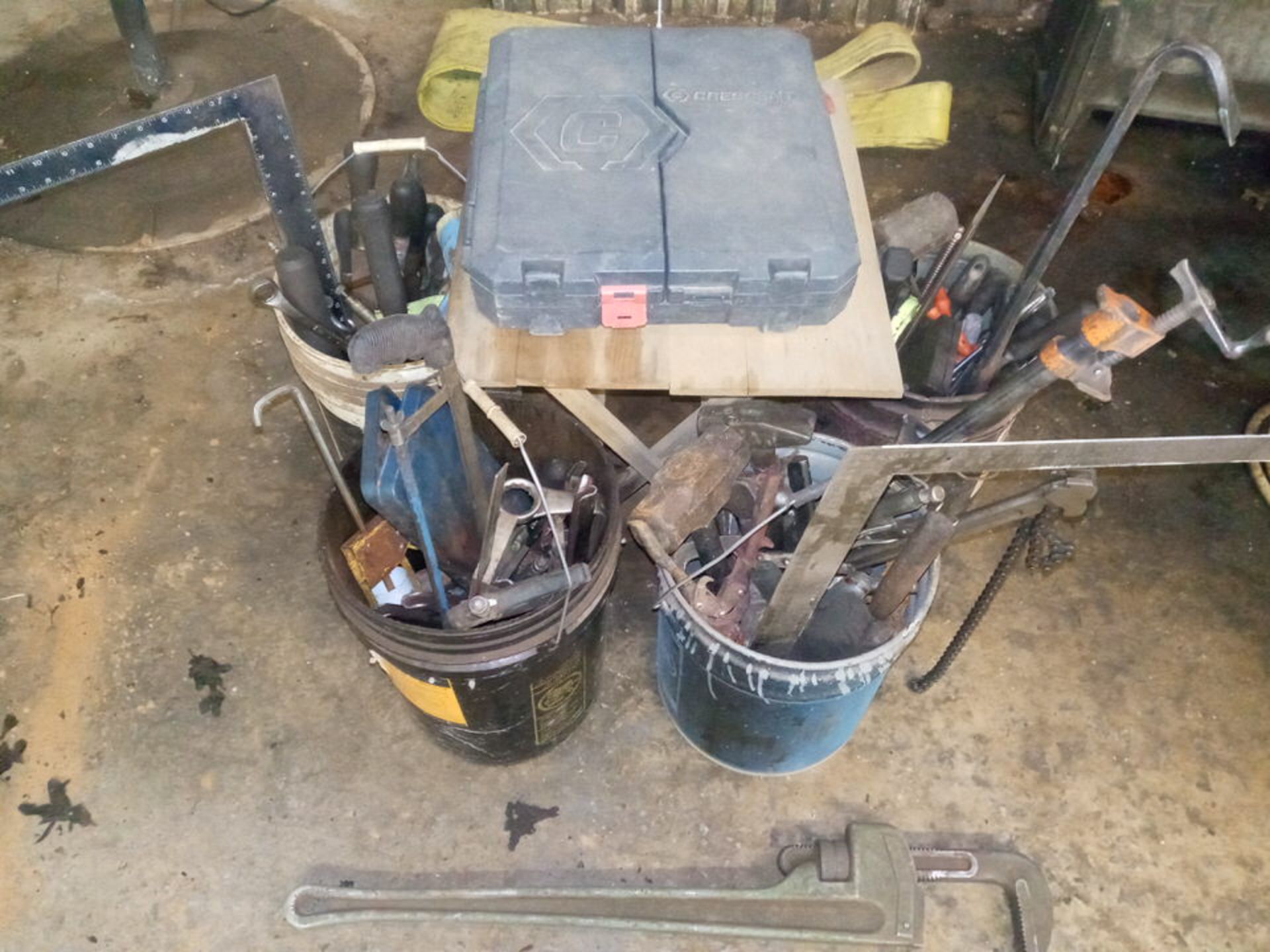 CRESENT TOOL SET AND 4 BUCKETS OF MISC. TOOLS TO INCLUDE SOCKETS, FILES WRENCHES AND SCREW DRIVERS - Image 2 of 2