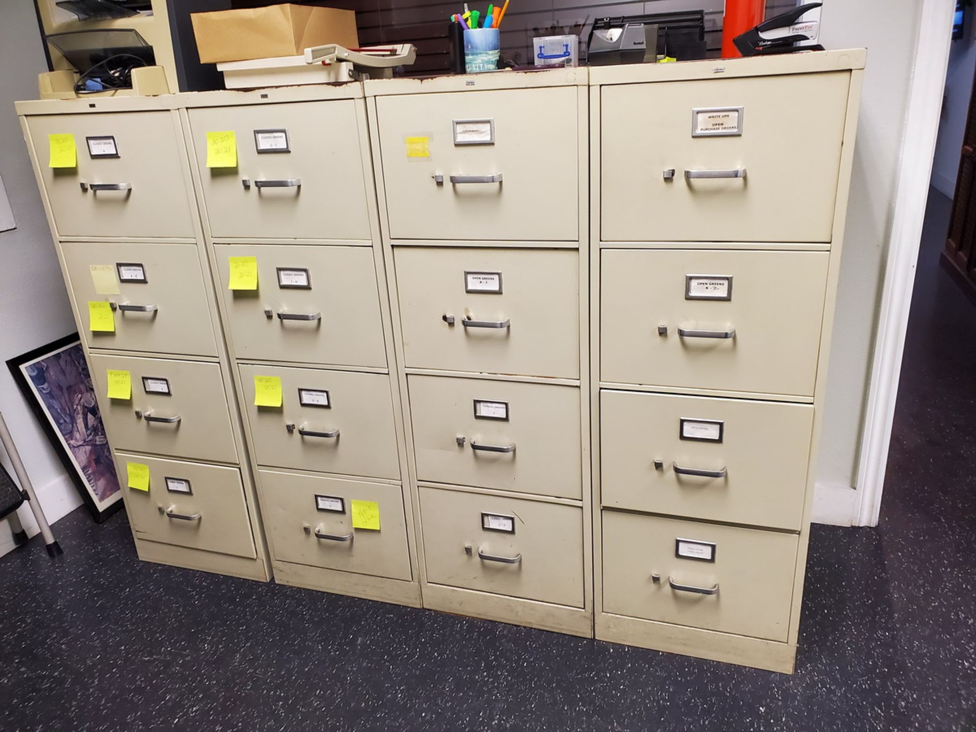 (4) 4-Drawer Vertical File Cabinets - Image 2 of 2