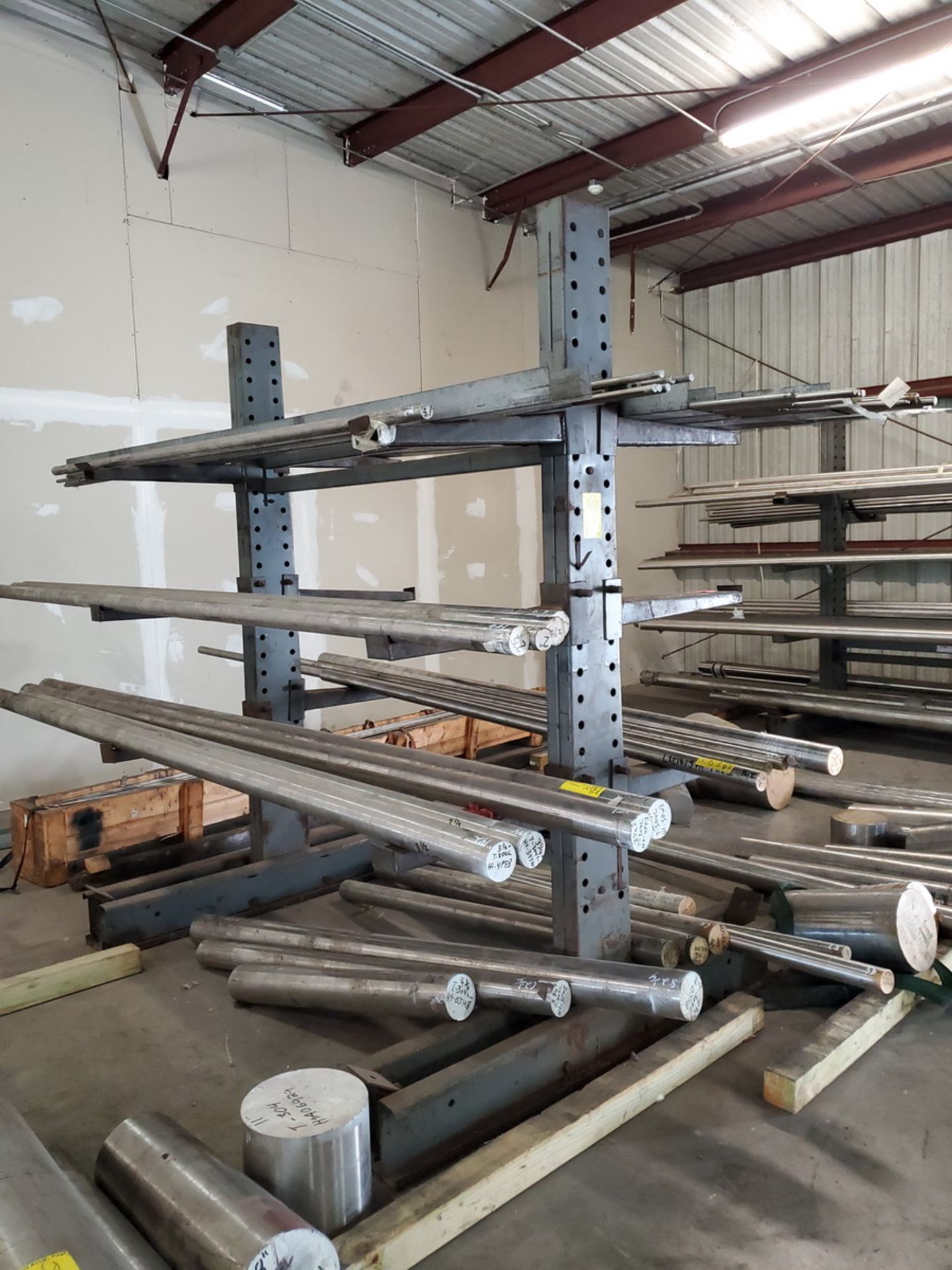 Double-Sided Cantilever Rack 77" x 64" x 96", 2' Deep (Matl. Excluded)