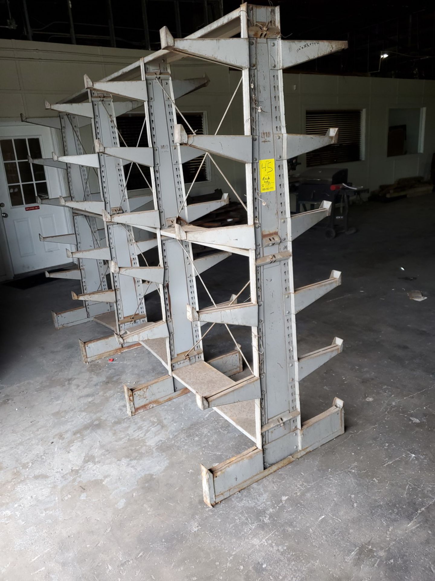 Double-Sided Cantilever Rack 110" x 33-1/2" x 79", 1' Deep (Matl. Excluded) - Image 3 of 3