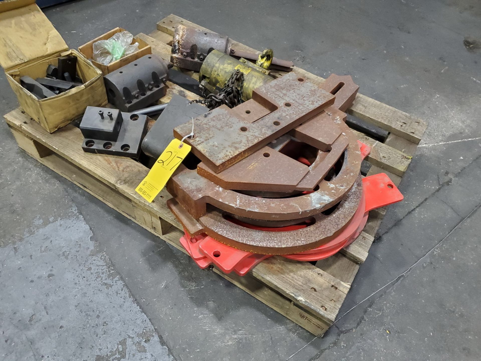 Assorted Material To Include But Not Limited To: 1 Ton Budgit Hoist, Tooling Blocks, etc. - Image 8 of 8