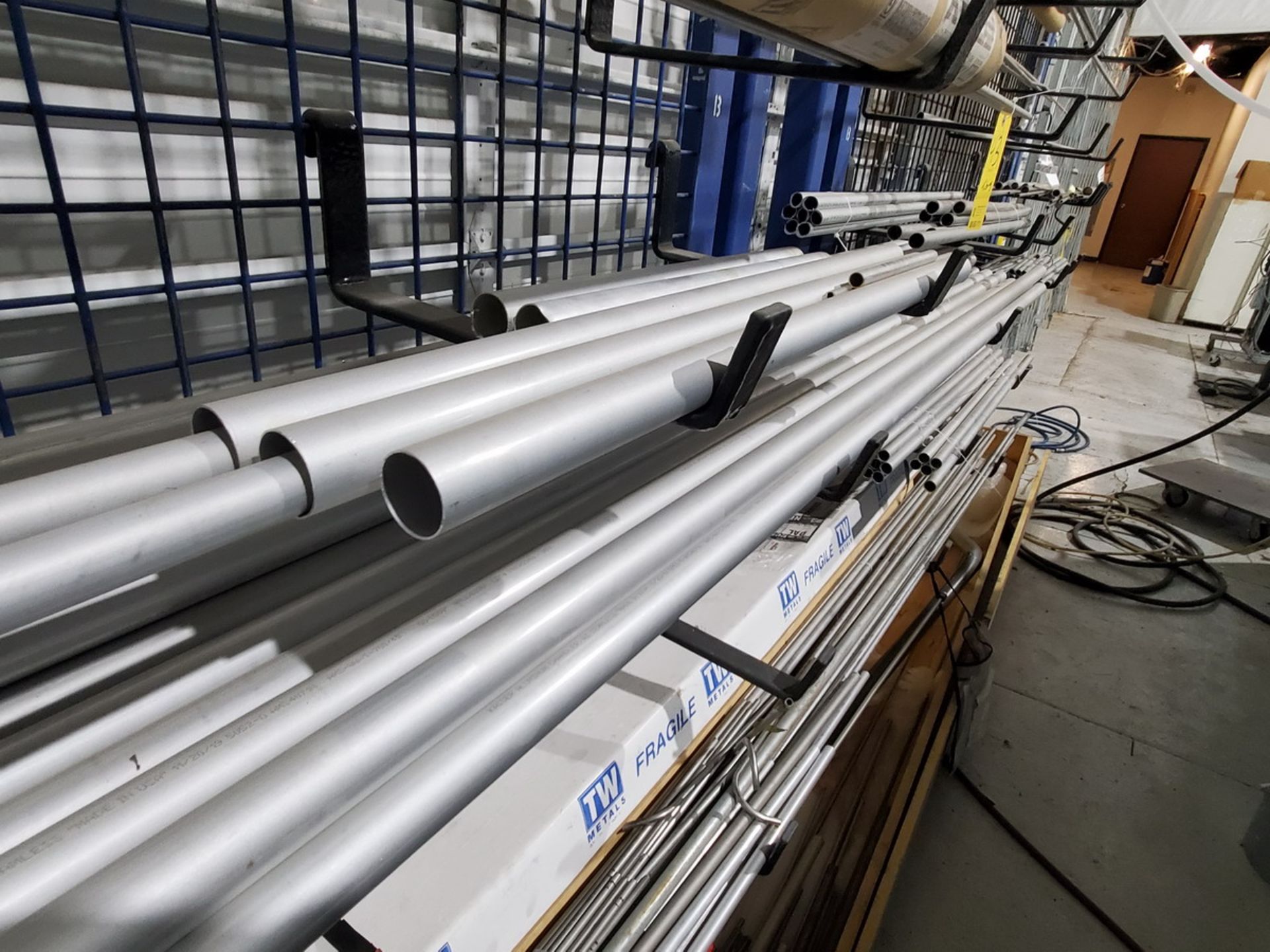 Assorted Aluminum Tubing O.D. Size Range: 1/4"-1-1/2", Length: 18"-12' (Racks Excluded) - Image 9 of 25