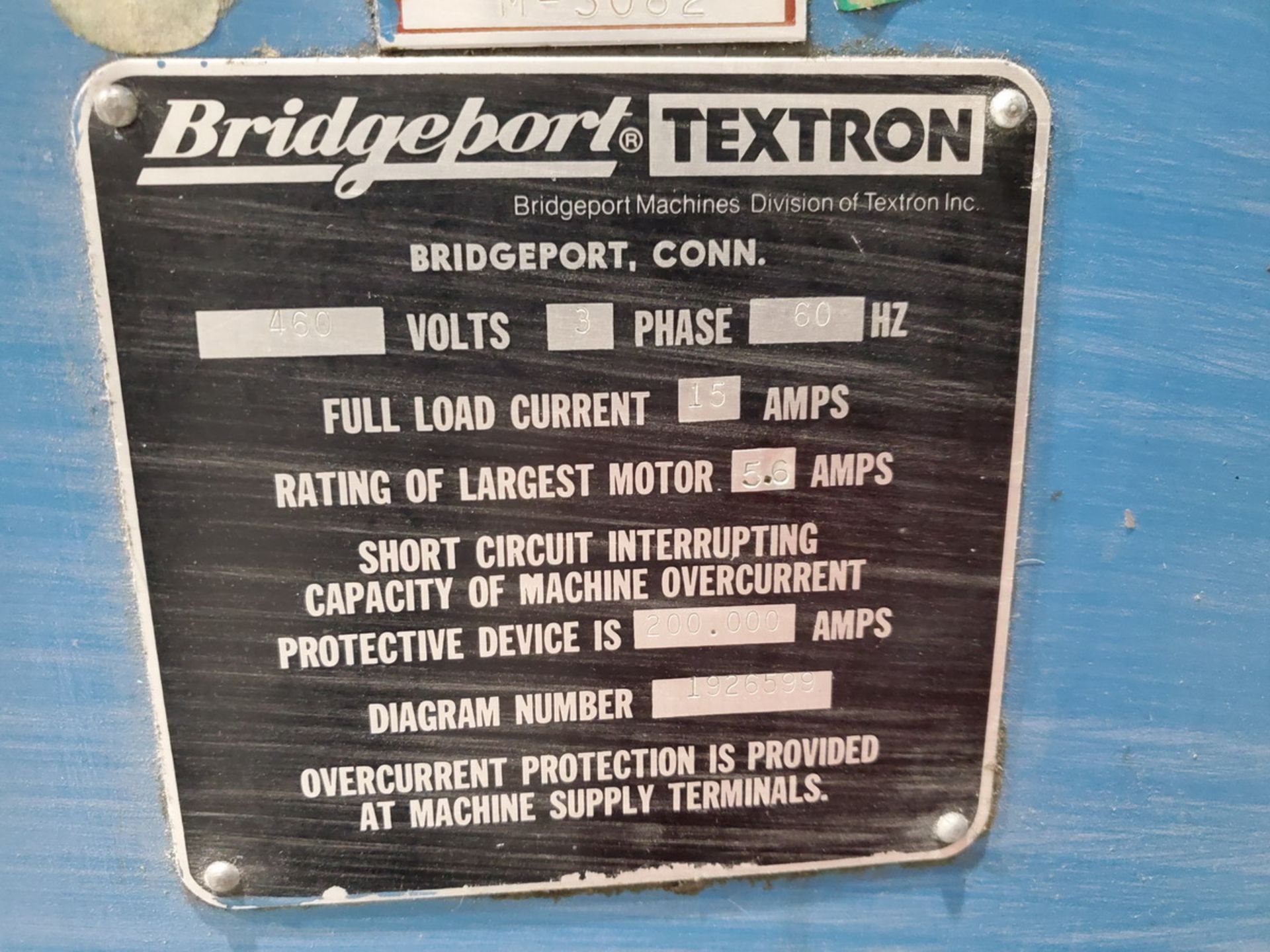 Bridgeport Vertical Milling Machine 4-Axis, 460v, 3PH, 60HZ, 15A, VICE NOT INCLUDED - Image 18 of 18