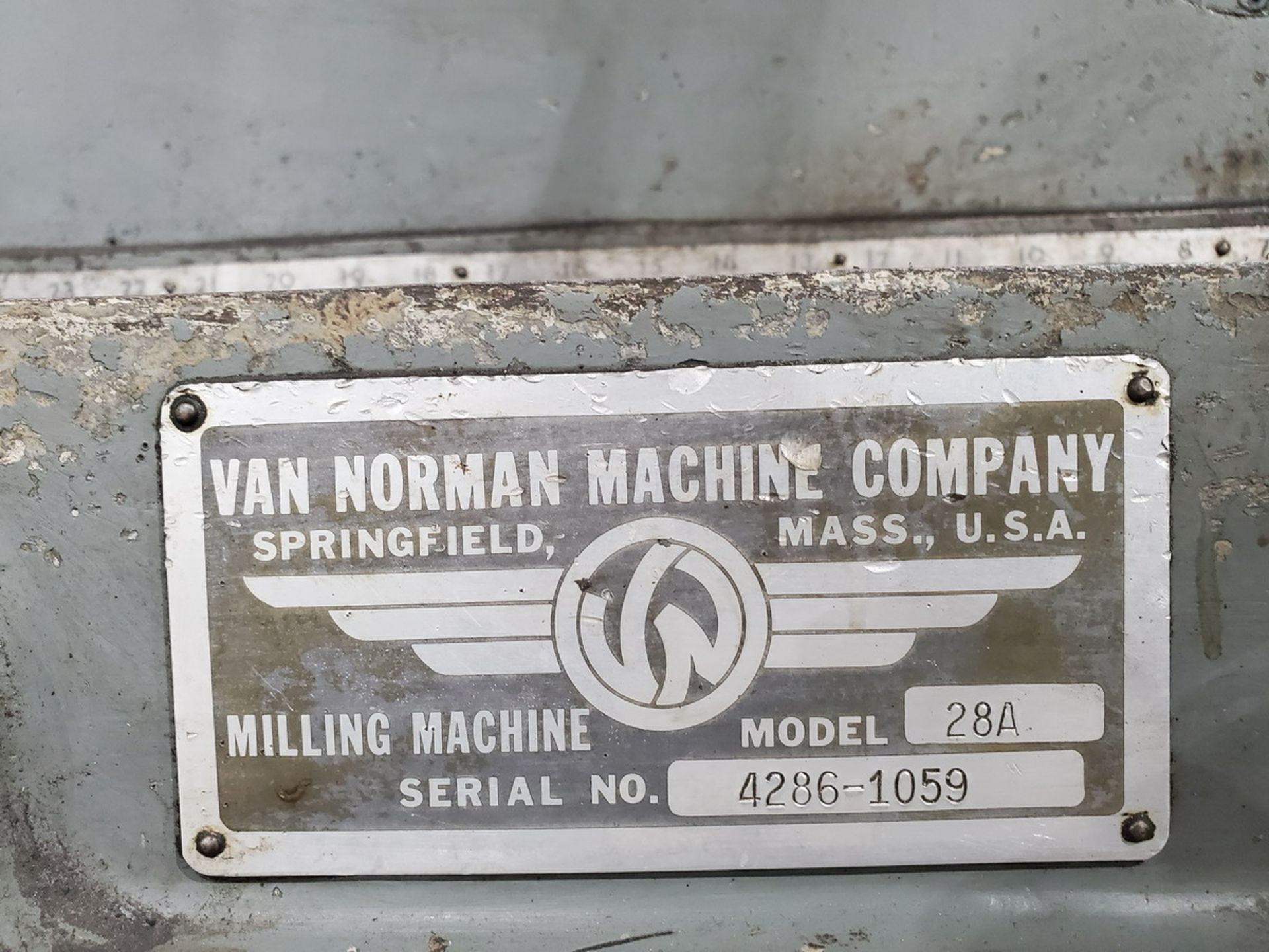 Van Norman 28A Vertical Milling Machine Size: 2; W/ 58" x 13" Slot Table - Image 18 of 18