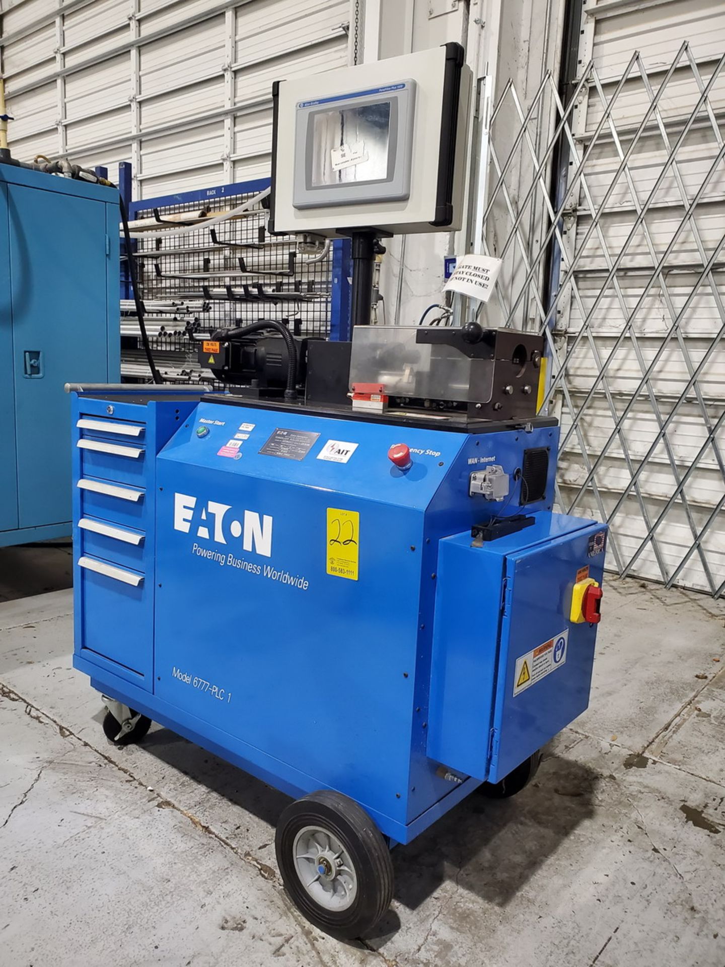 2010 Eaton 6777-PLC1 Roller Swager 480V, 3PH, 60HZ, 10A; W/ AB Panelview 1000 Module - Image 2 of 8