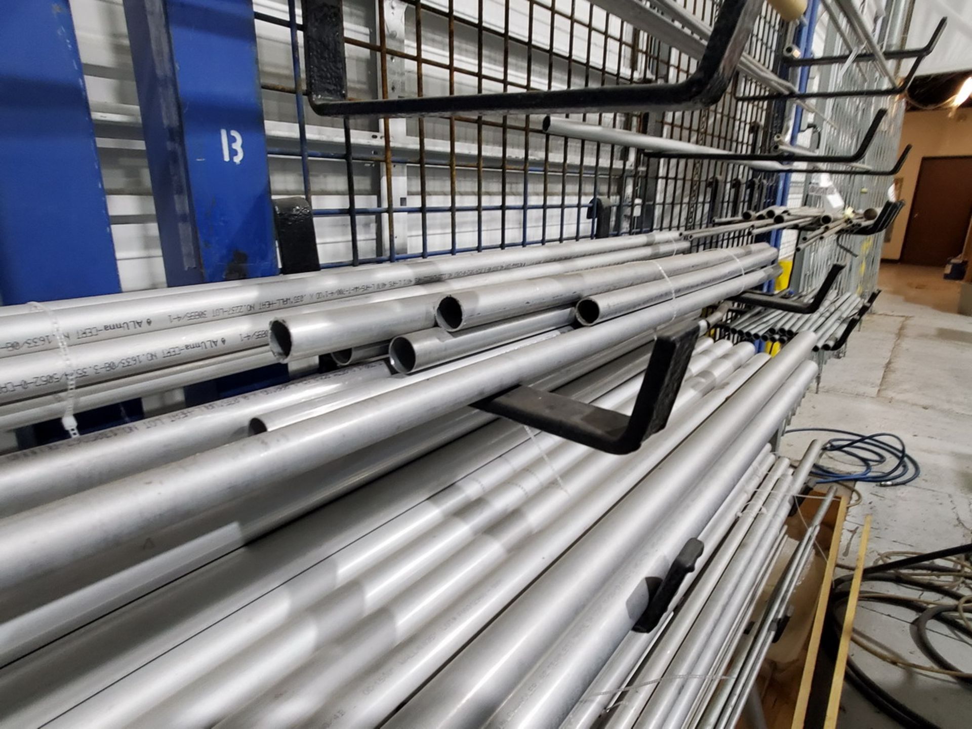 Assorted Aluminum Tubing O.D. Size Range: 1/4"-1-1/2", Length: 18"-12' (Racks Excluded) - Image 14 of 25