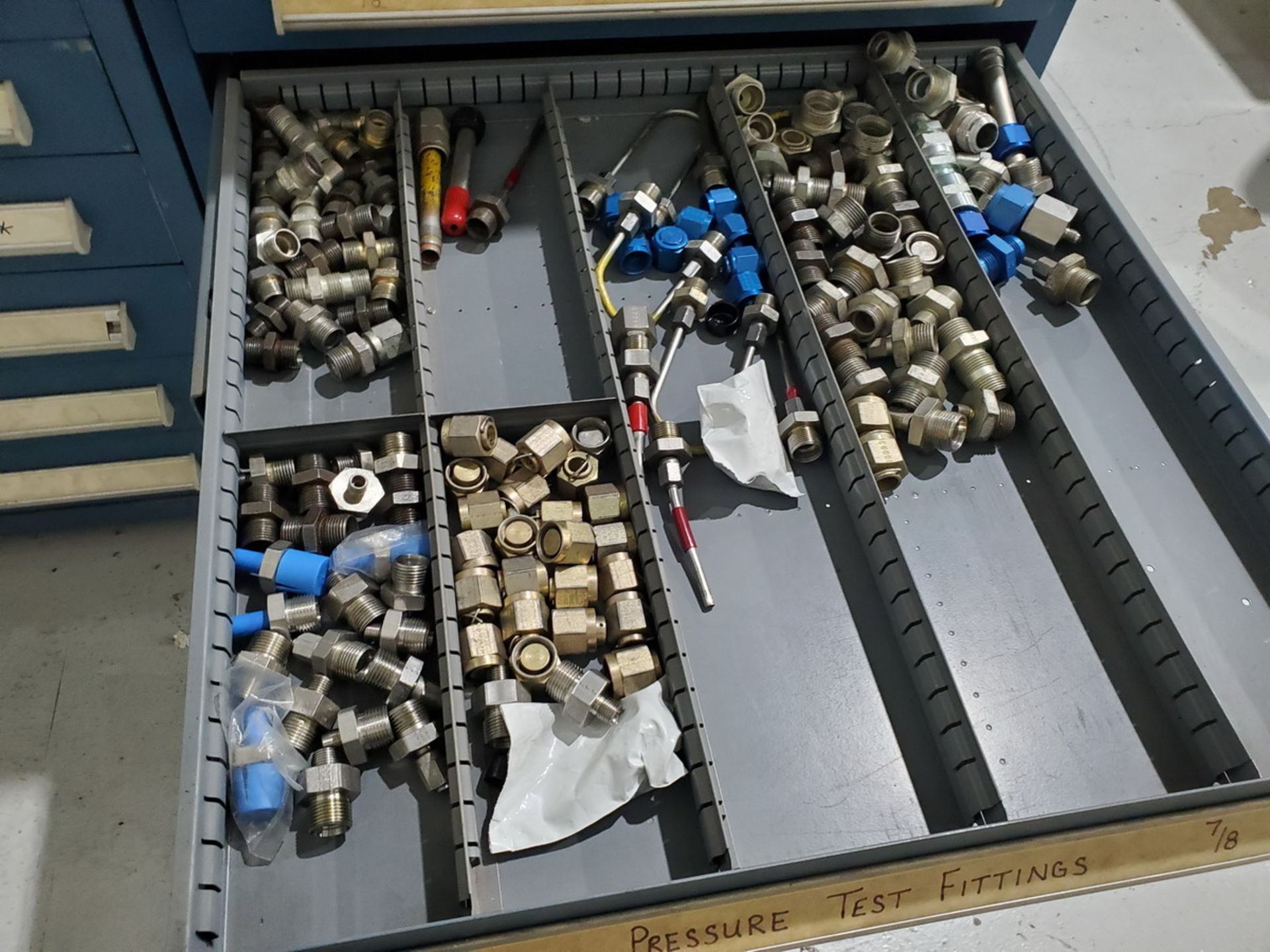 Pressure Test Machine Tooling To Include But Not Limited To: Assorted Fittings (Exclude (2) Drawers - Image 14 of 16