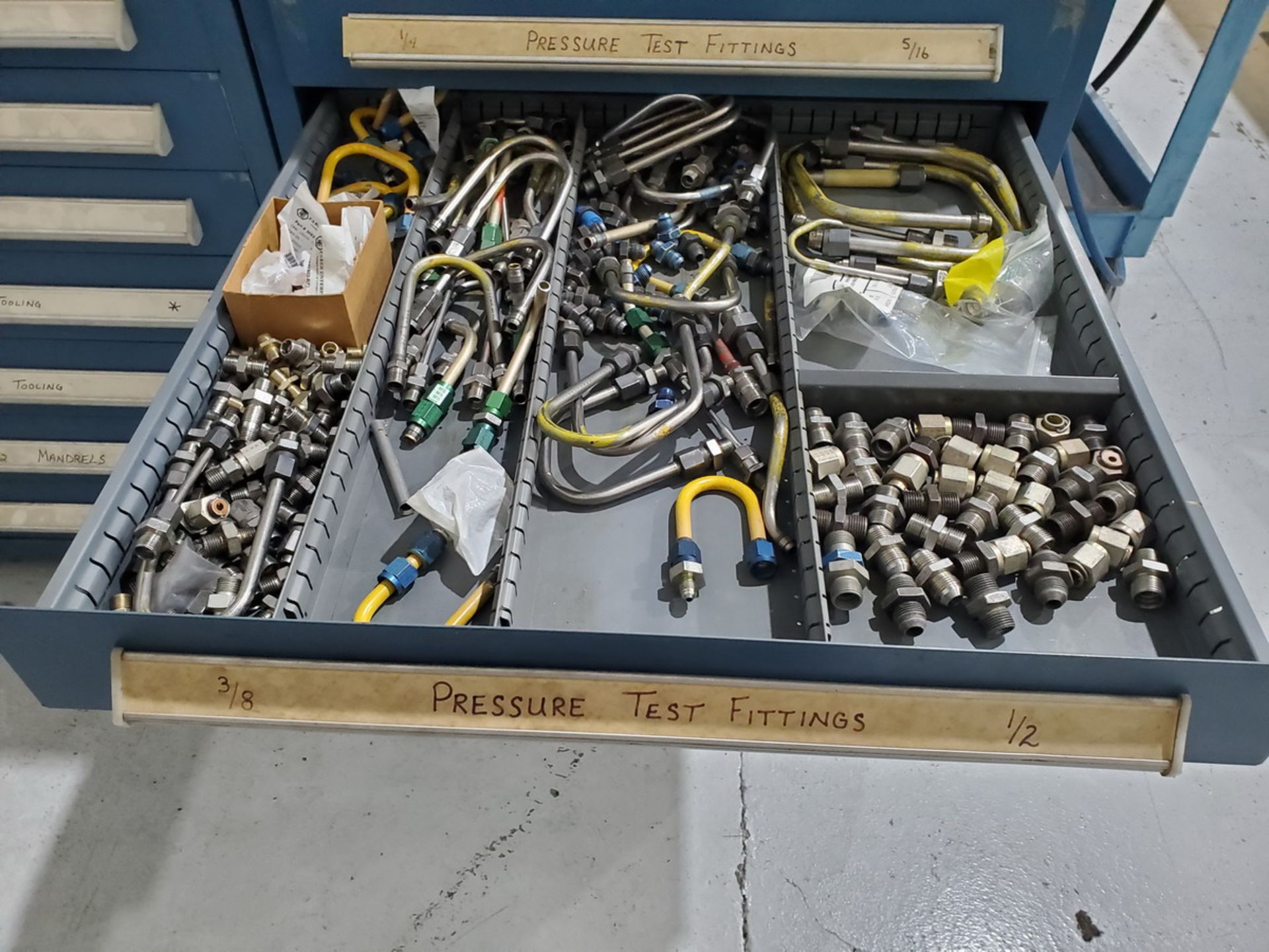 Pressure Test Machine Tooling To Include But Not Limited To: Assorted Fittings (Exclude (2) Drawers - Image 15 of 16