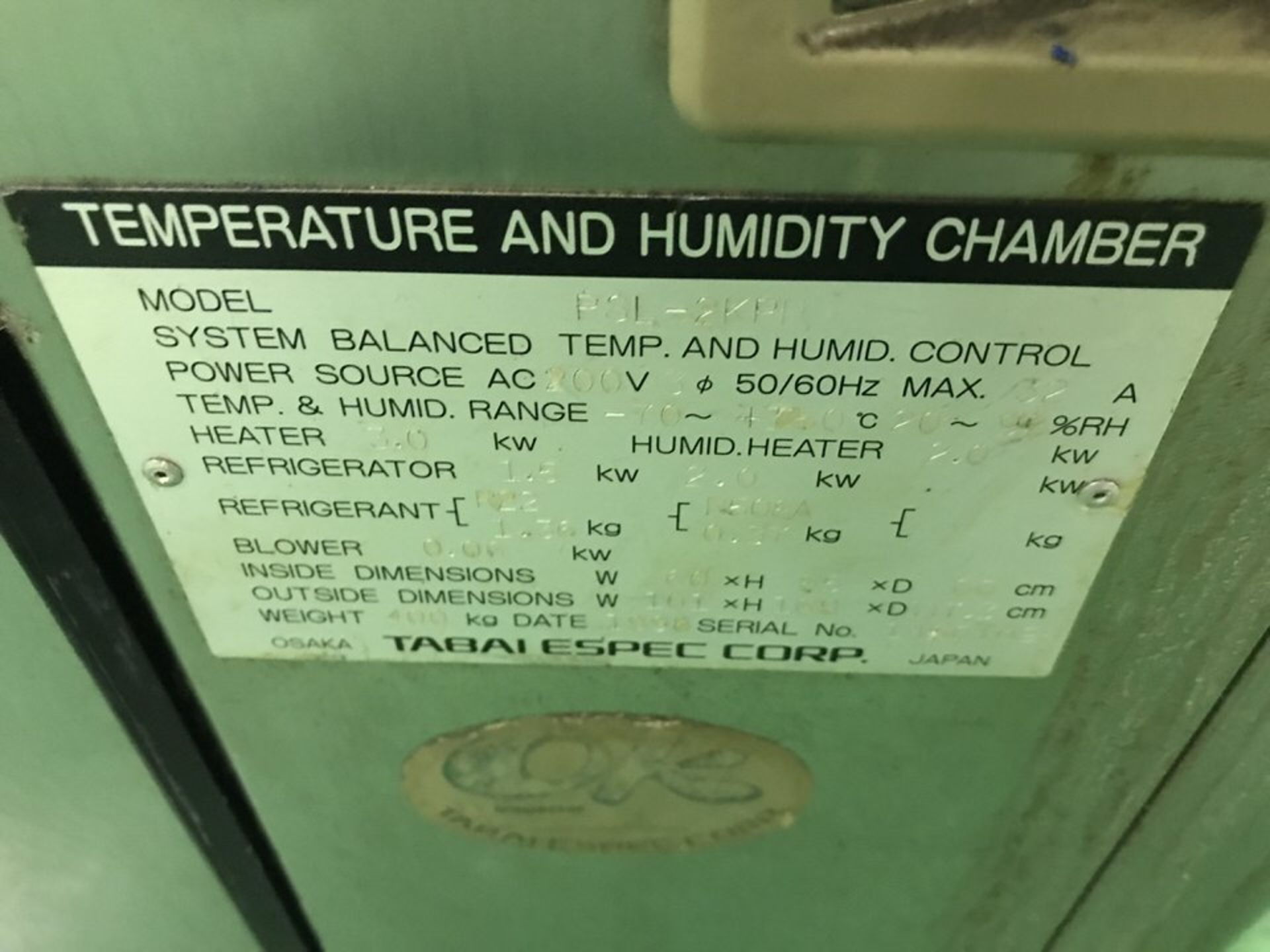 Espec Temperature & Humidity Chamber - Image 9 of 10