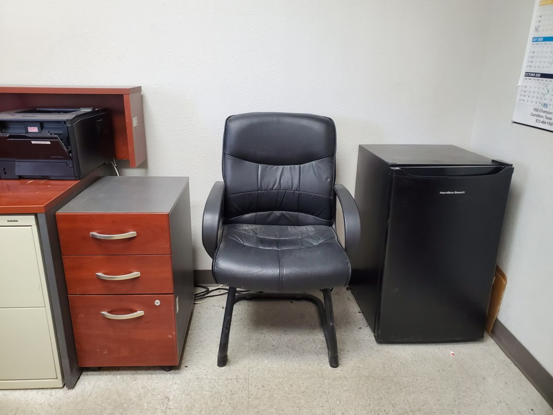 Office Contents To Include But Not Limited To: 3Pc Desk, (2) Dell Monitors, Shredders, (3) File - Image 7 of 8