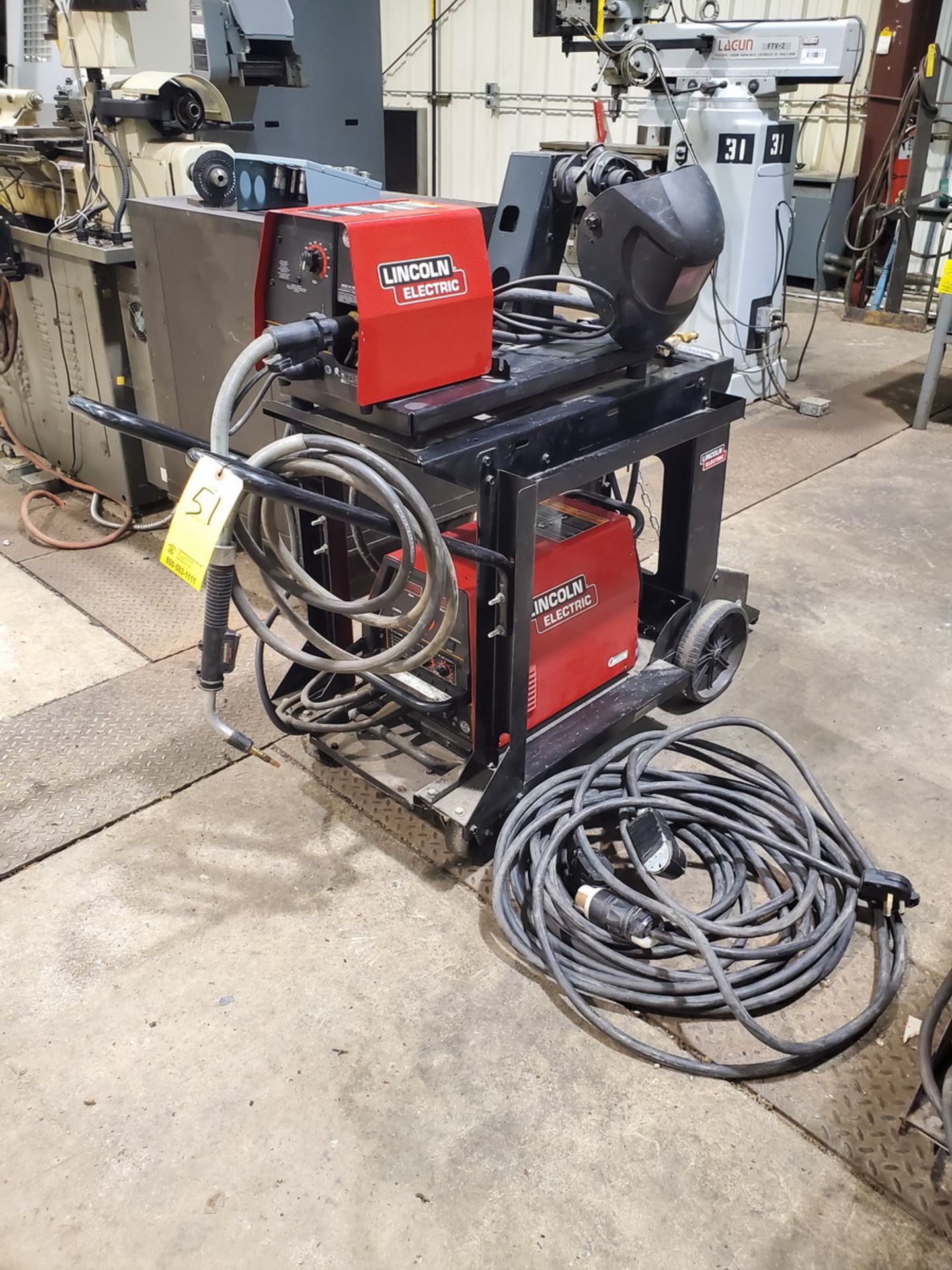 LE Invertec Stick Welder 200-575V, 1/3PH, 50/60HZ, 350A; W/ LF-72 Wire Feeder - Image 3 of 8