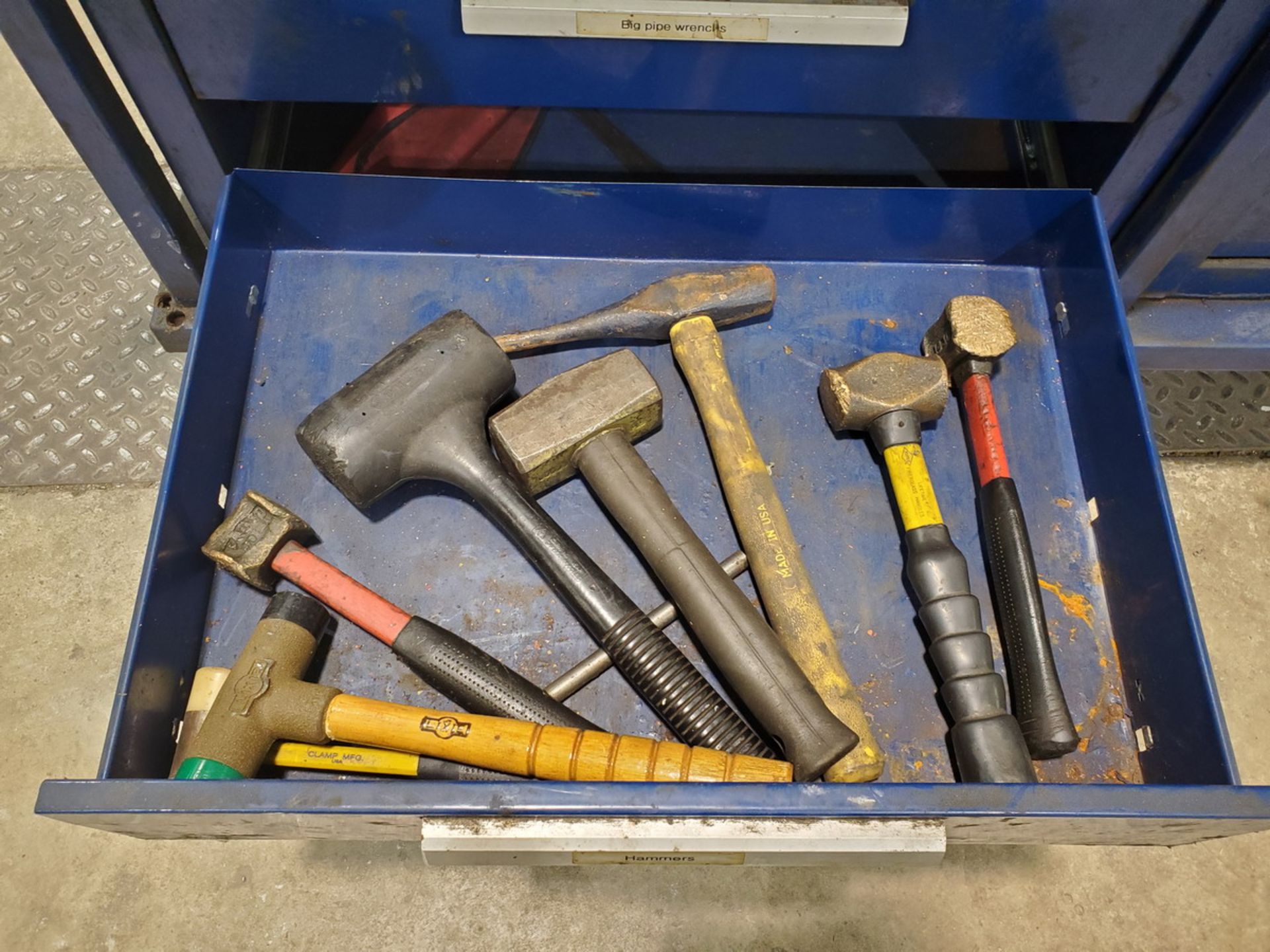 Kennedy Rolling Tool Box W/ Assorted Tooling: Die Grinders, Hammers, Screw Drivers, Wrenches, etc. - Image 8 of 13