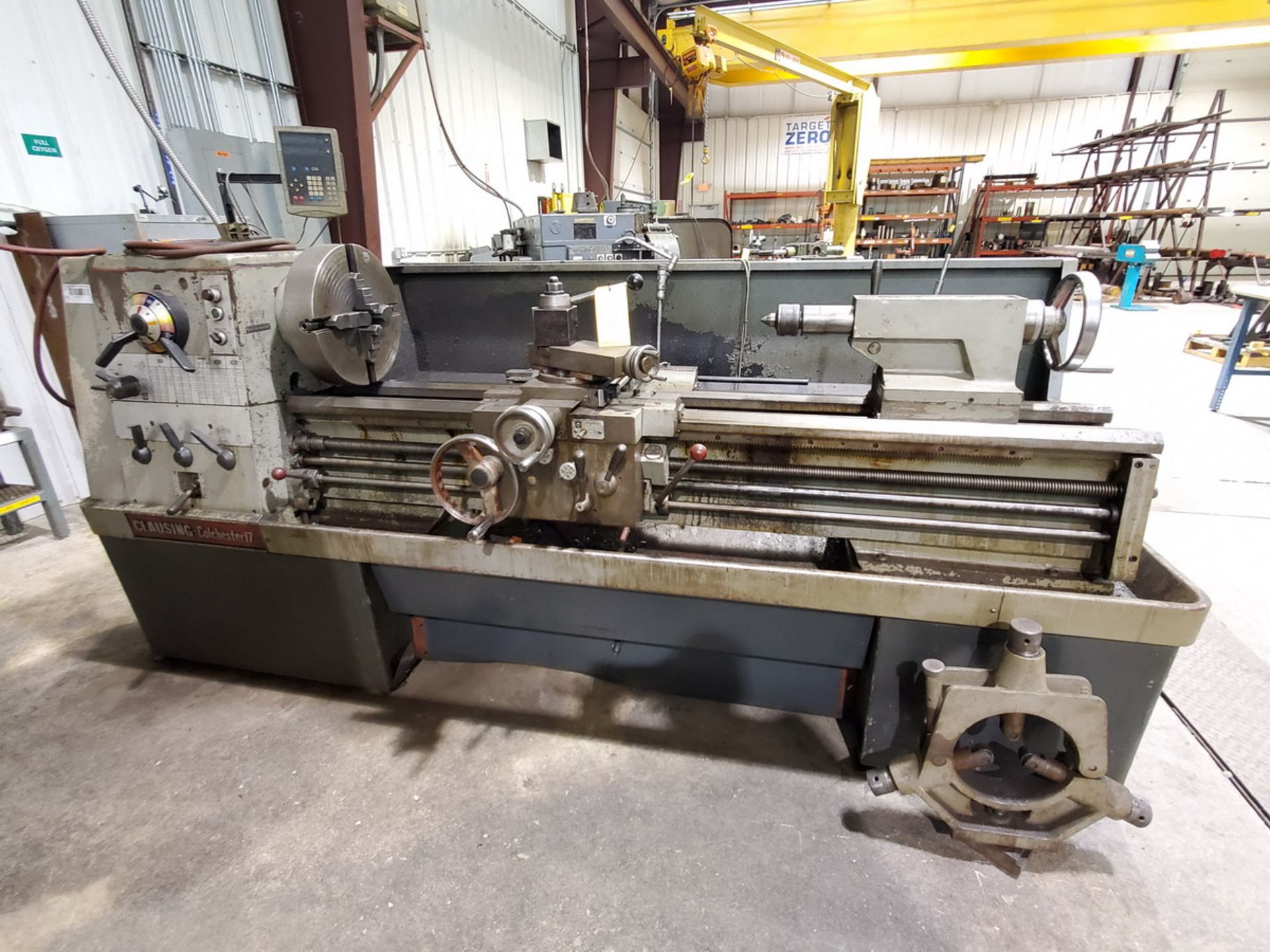 Clausing-Colchester 17" Lathe 230V, 3PH, 60HZ, 59" Between Centers, 88" Bed, W/ 4-Jaw Chuck, W/