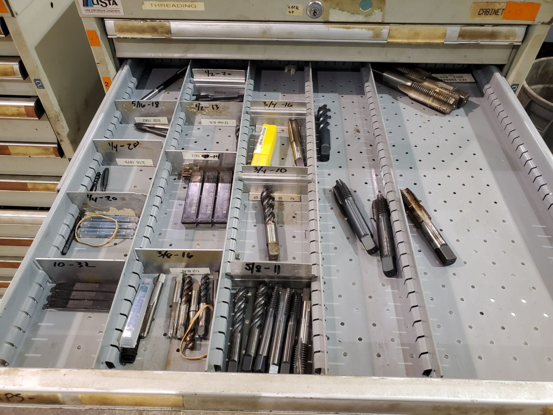 Lista Modular Parts Cabinet 28-1/2" x 28" x 59-1/2" ; To Inlcude But Not Limited To: Reamers, - Image 3 of 20