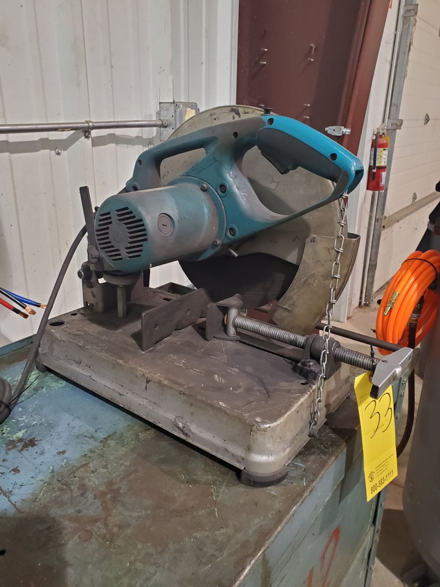 Makita 14" Cut-Off Saw 50/60HZ, 120V, 3800RPM; W/ Rolling Cart - Image 3 of 4