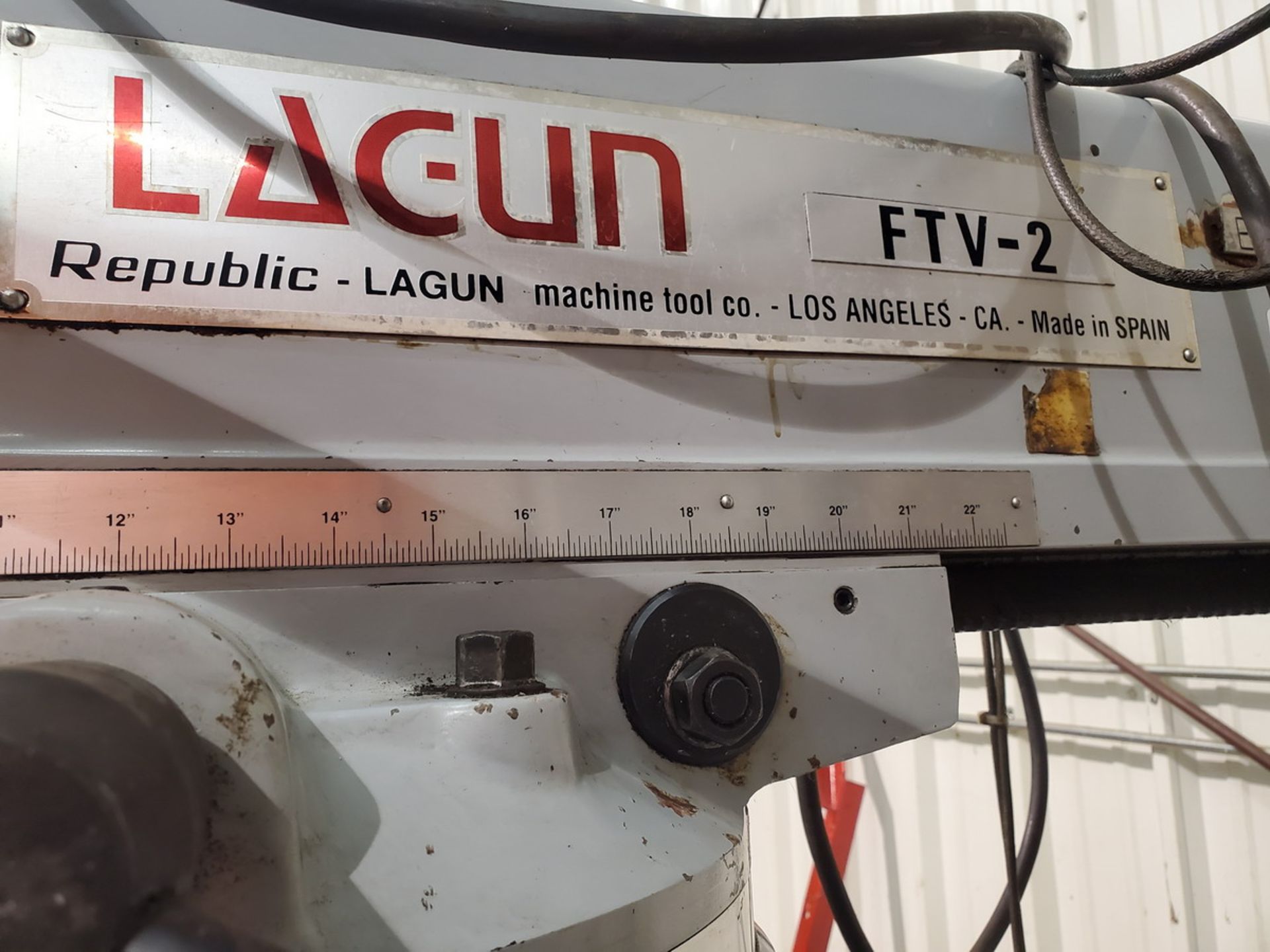 Lagun FTV 2 Turret Milling Machine W/ Acu-Rite Controller; 50" x 10" Slotted Table - Image 12 of 14