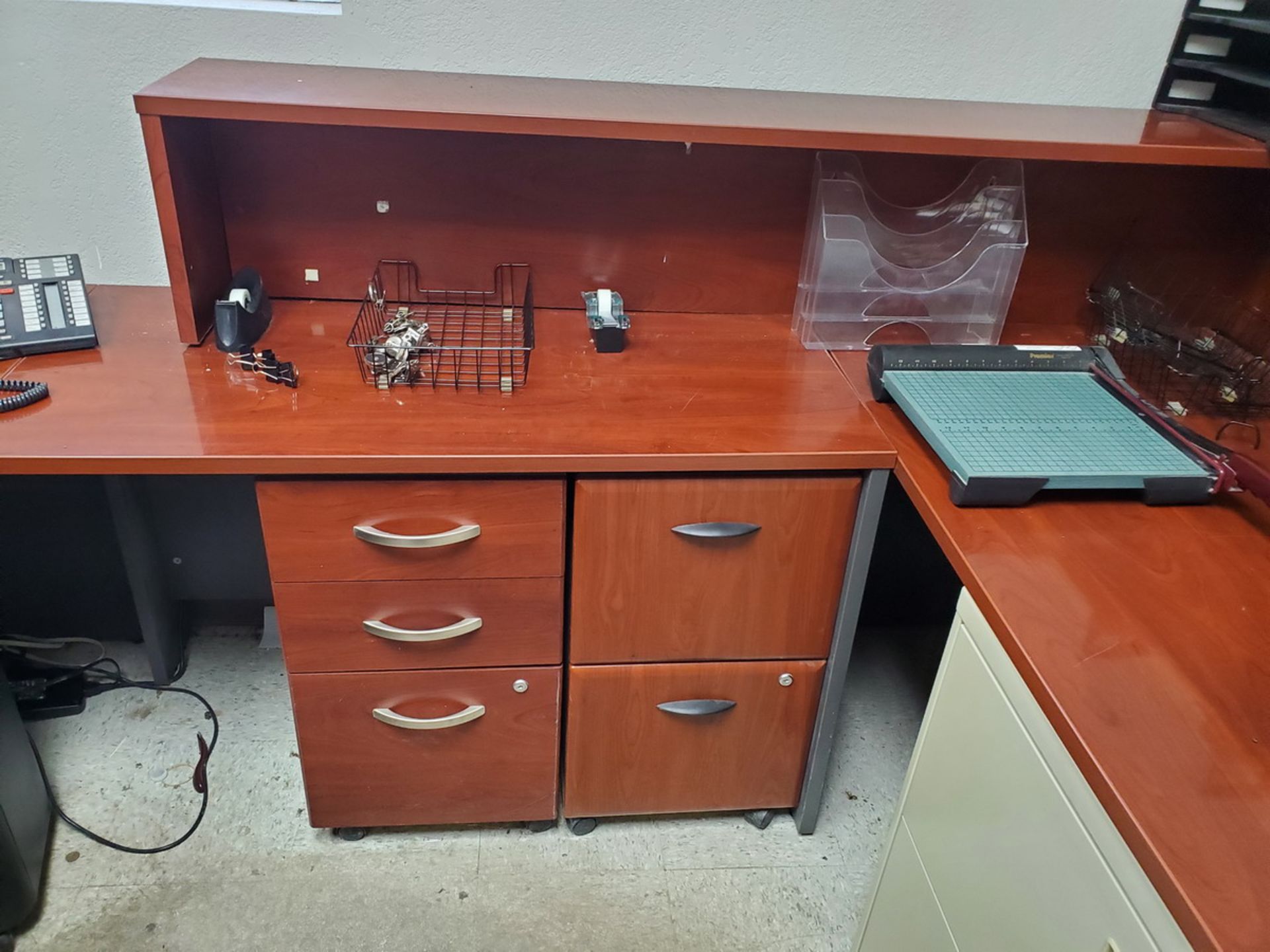 Office Contents To Include But Not Limited To: 3Pc Desk, (2) Dell Monitors, Shredders, (3) File - Image 5 of 8
