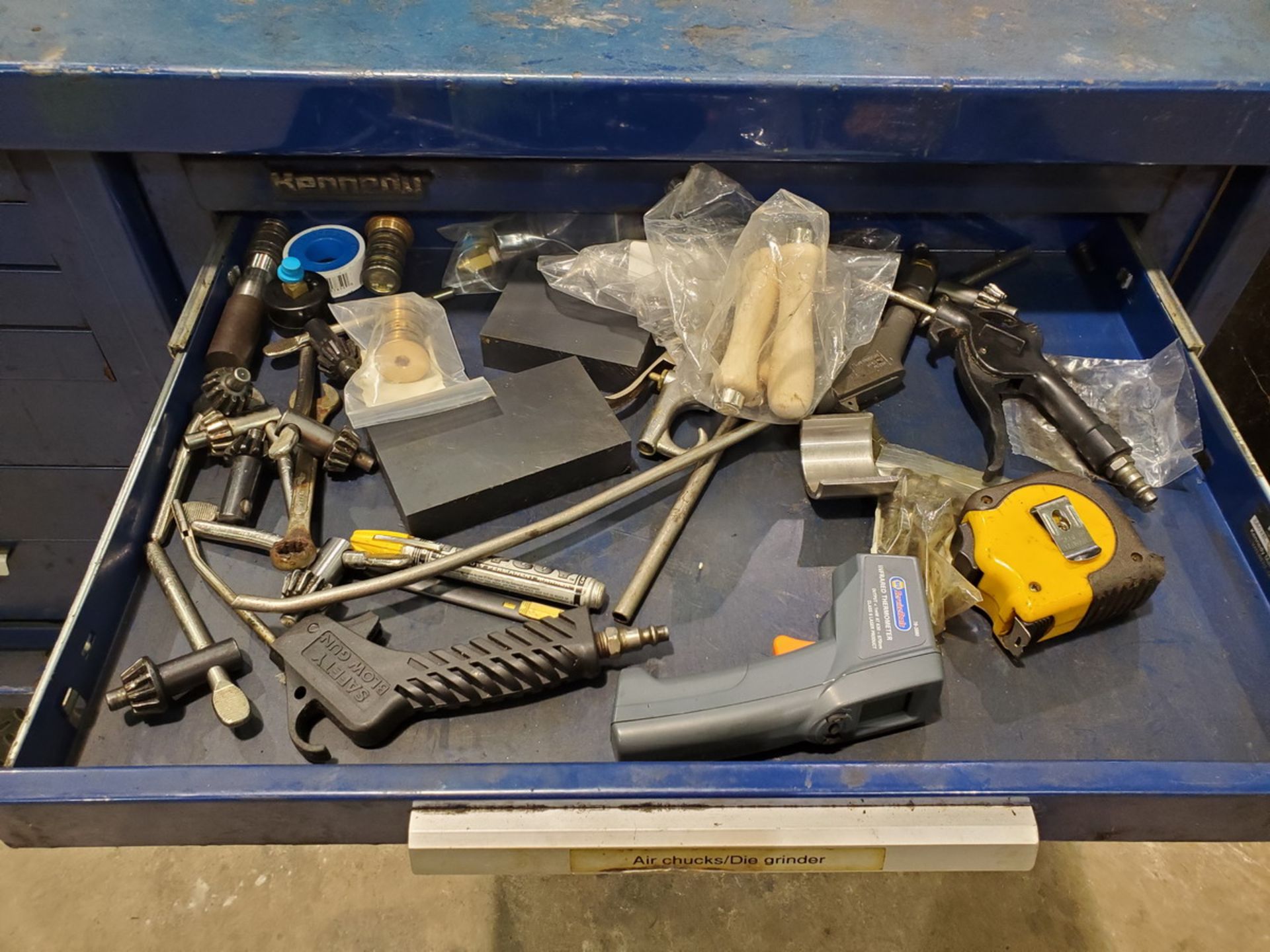 Kennedy Rolling Tool Box W/ Assorted Tooling: Die Grinders, Hammers, Screw Drivers, Wrenches, etc. - Image 9 of 13