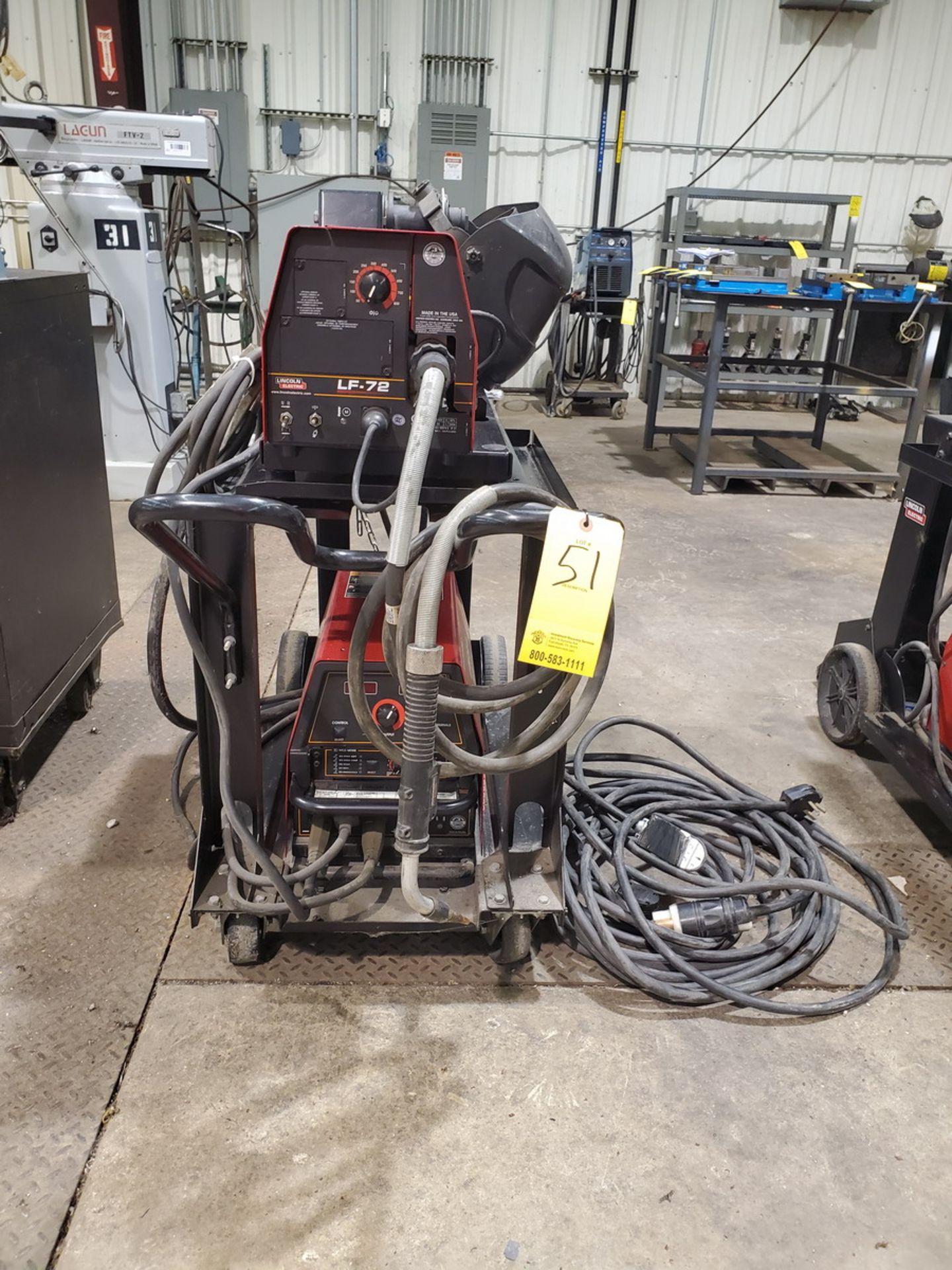 LE Invertec Stick Welder 200-575V, 1/3PH, 50/60HZ, 350A; W/ LF-72 Wire Feeder