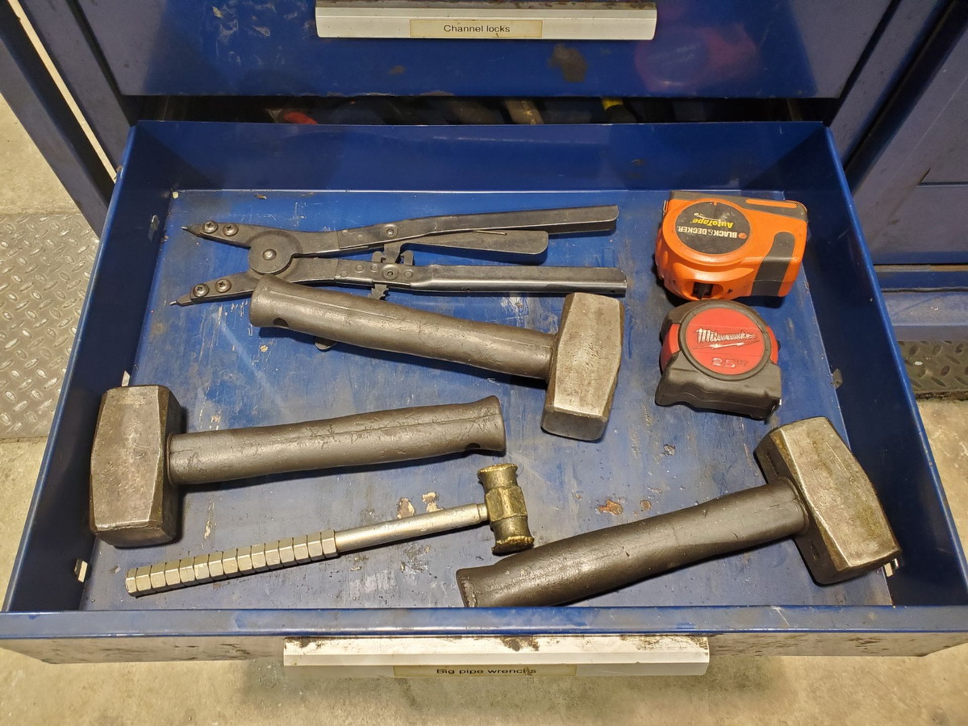 Kennedy Rolling Tool Box W/ Assorted Tooling: Die Grinders, Hammers, Screw Drivers, Wrenches, etc. - Image 7 of 13