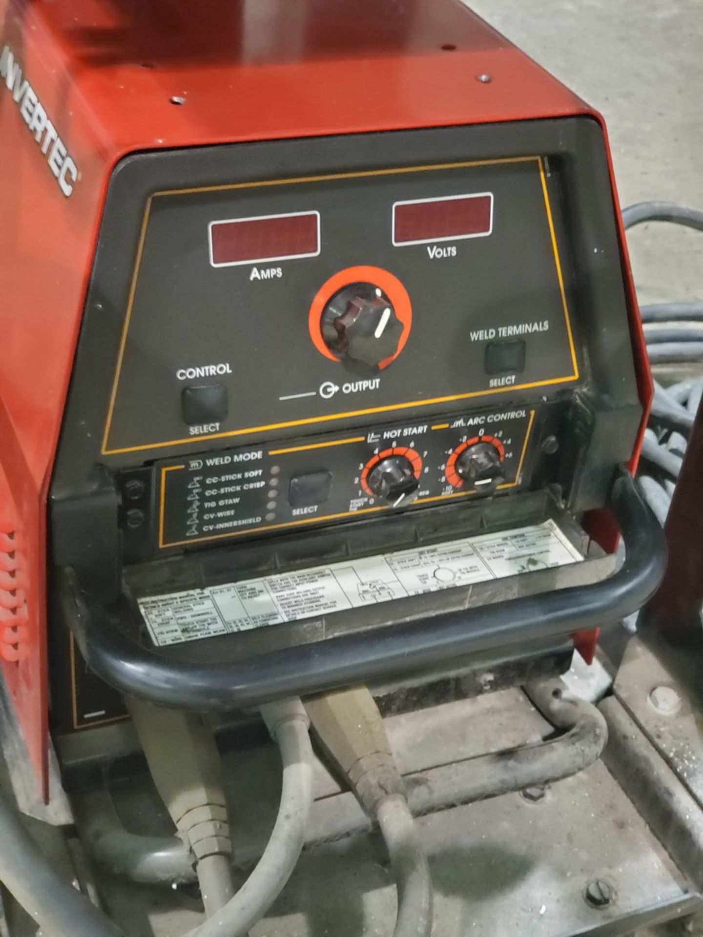 LE Invertec Stick Welder 200-575V, 1/3PH, 50/60HZ, 350A; W/ LF-72 Wire Feeder - Image 7 of 8