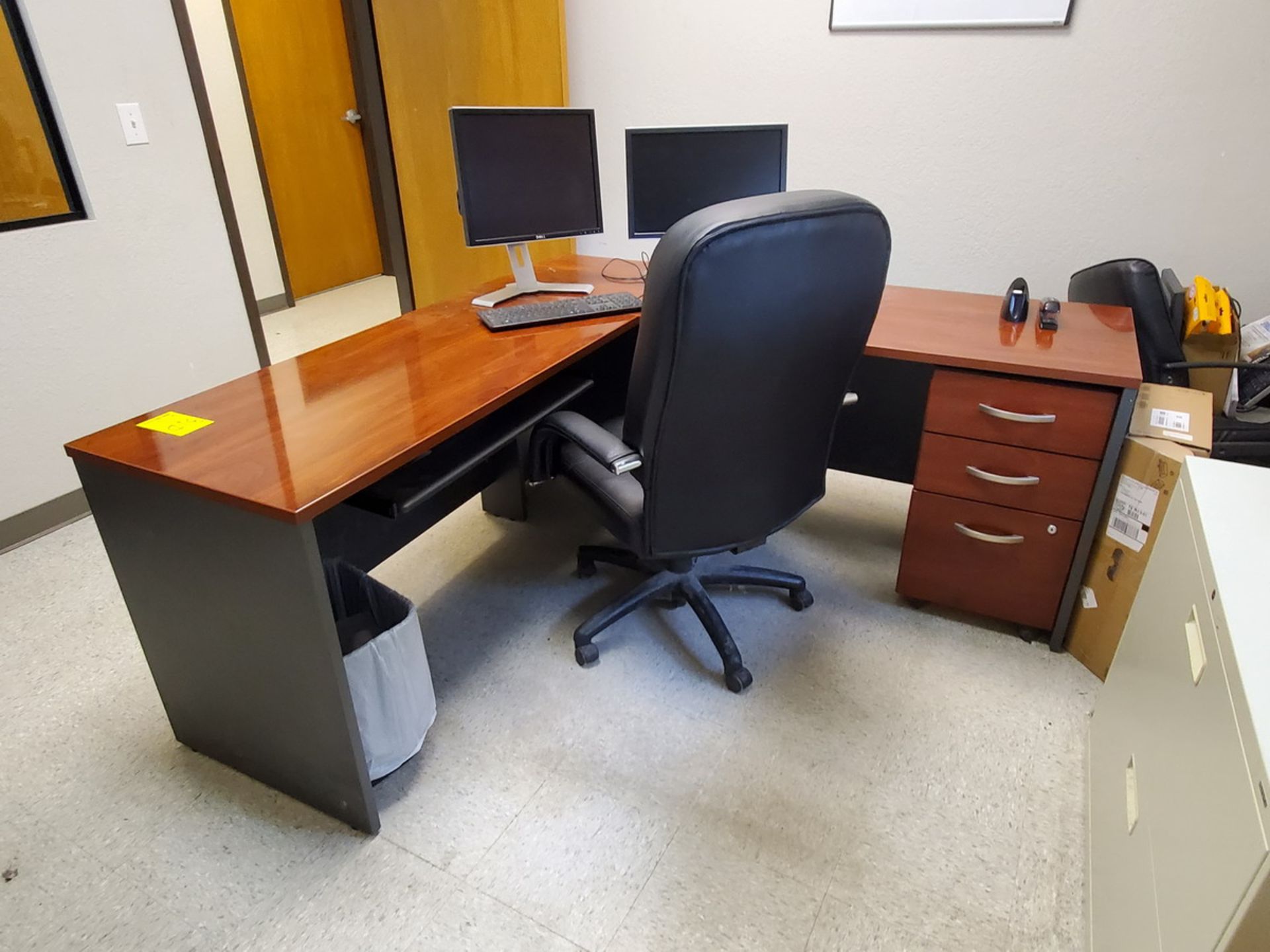 Office Contents To Include But Not Limited To: L-Shape Desk, 2-Drawer File Cabinet, (2) - Image 5 of 6