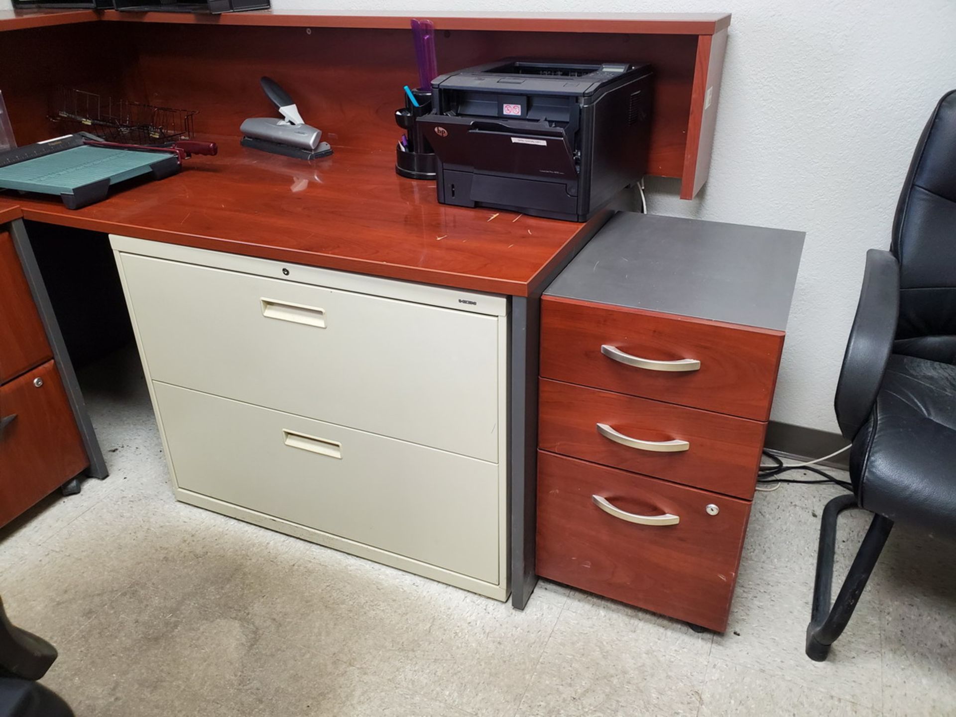 Office Contents To Include But Not Limited To: 3Pc Desk, (2) Dell Monitors, Shredders, (3) File - Image 6 of 8