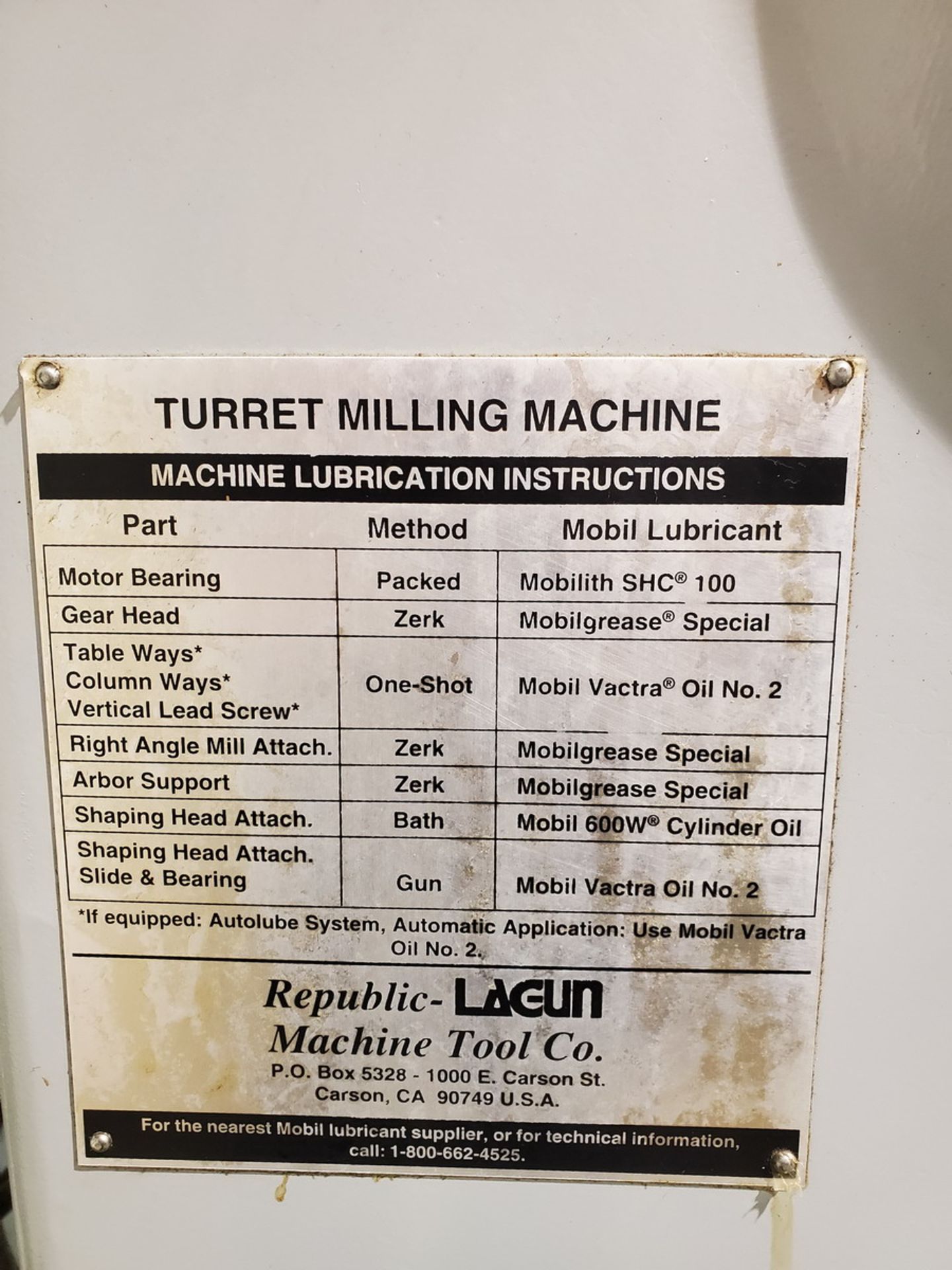 Lagun FTV 2 Turret Milling Machine W/ Acu-Rite Controller; 50" x 10" Slotted Table - Image 14 of 14