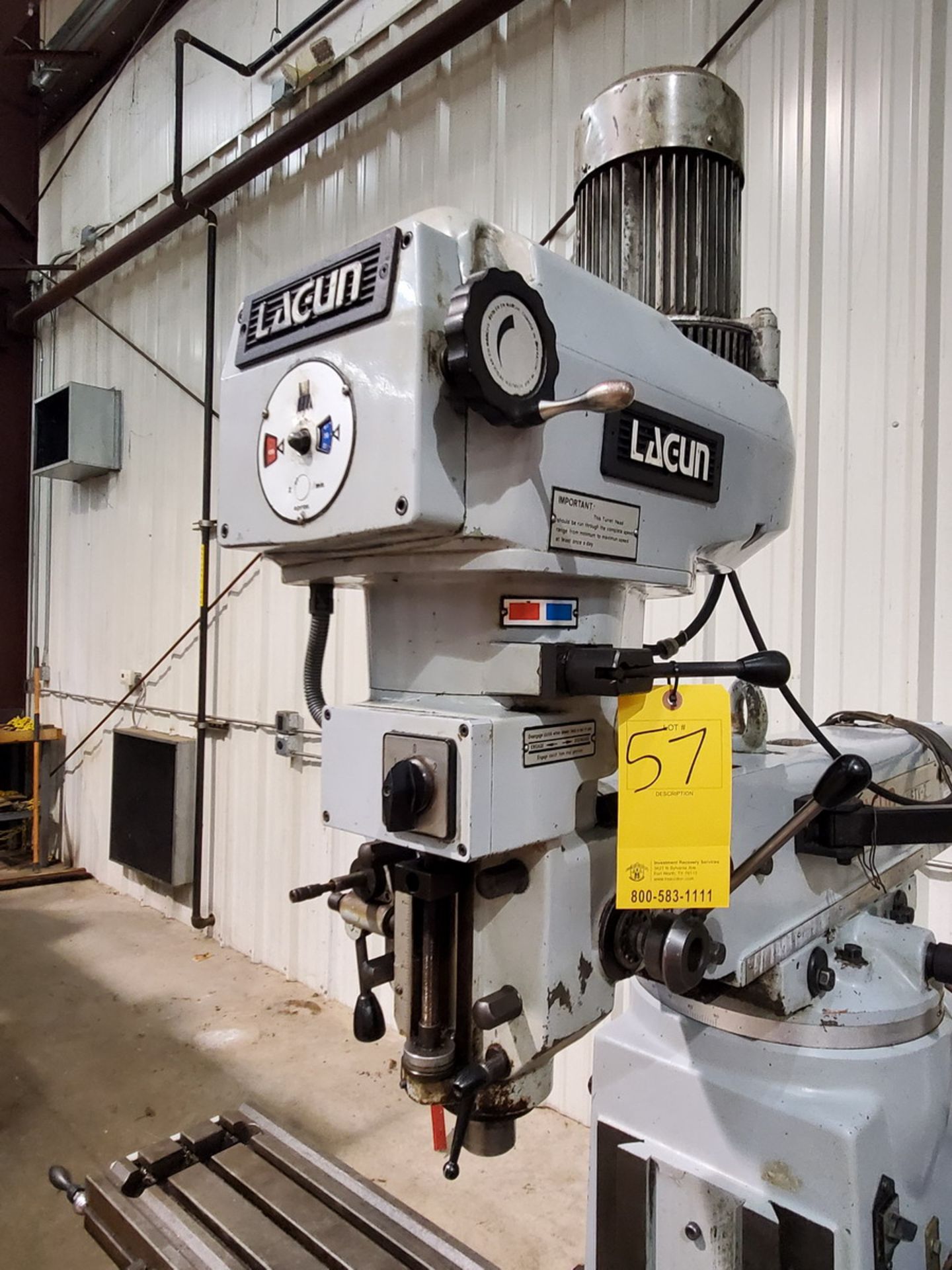 Lagun FTV 2 Turret Milling Machine W/ Acu-Rite Controller; 50" x 10" Slotted Table - Image 6 of 14