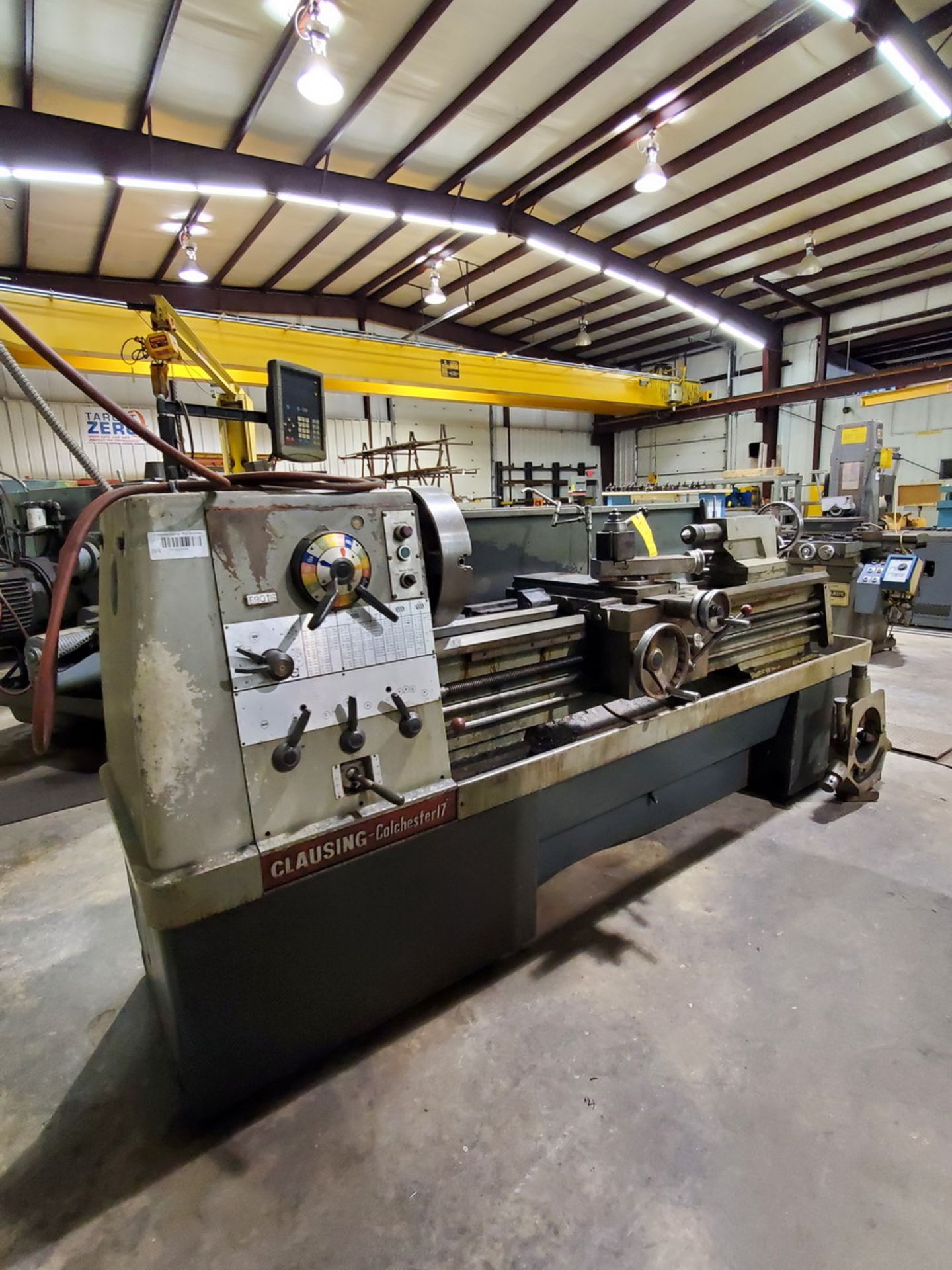 Clausing-Colchester 17" Lathe 230V, 3PH, 60HZ, 59" Between Centers, 88" Bed, W/ 4-Jaw Chuck, W/ - Image 2 of 15