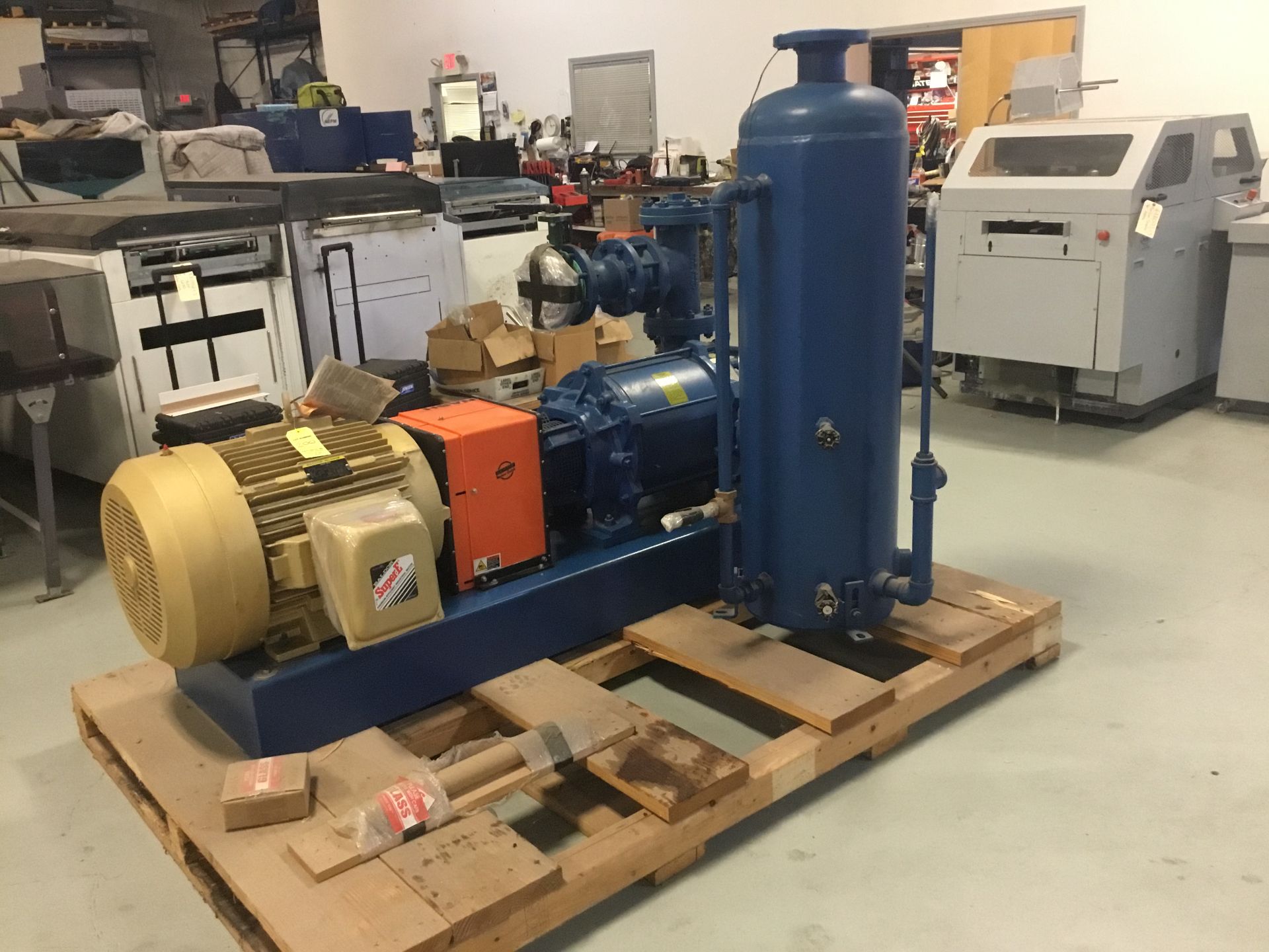 Nash central vacuum pump md. XL 130/7 (2012), test # 12D0893 with Buckeye receiving tank, Baldor - Image 2 of 6