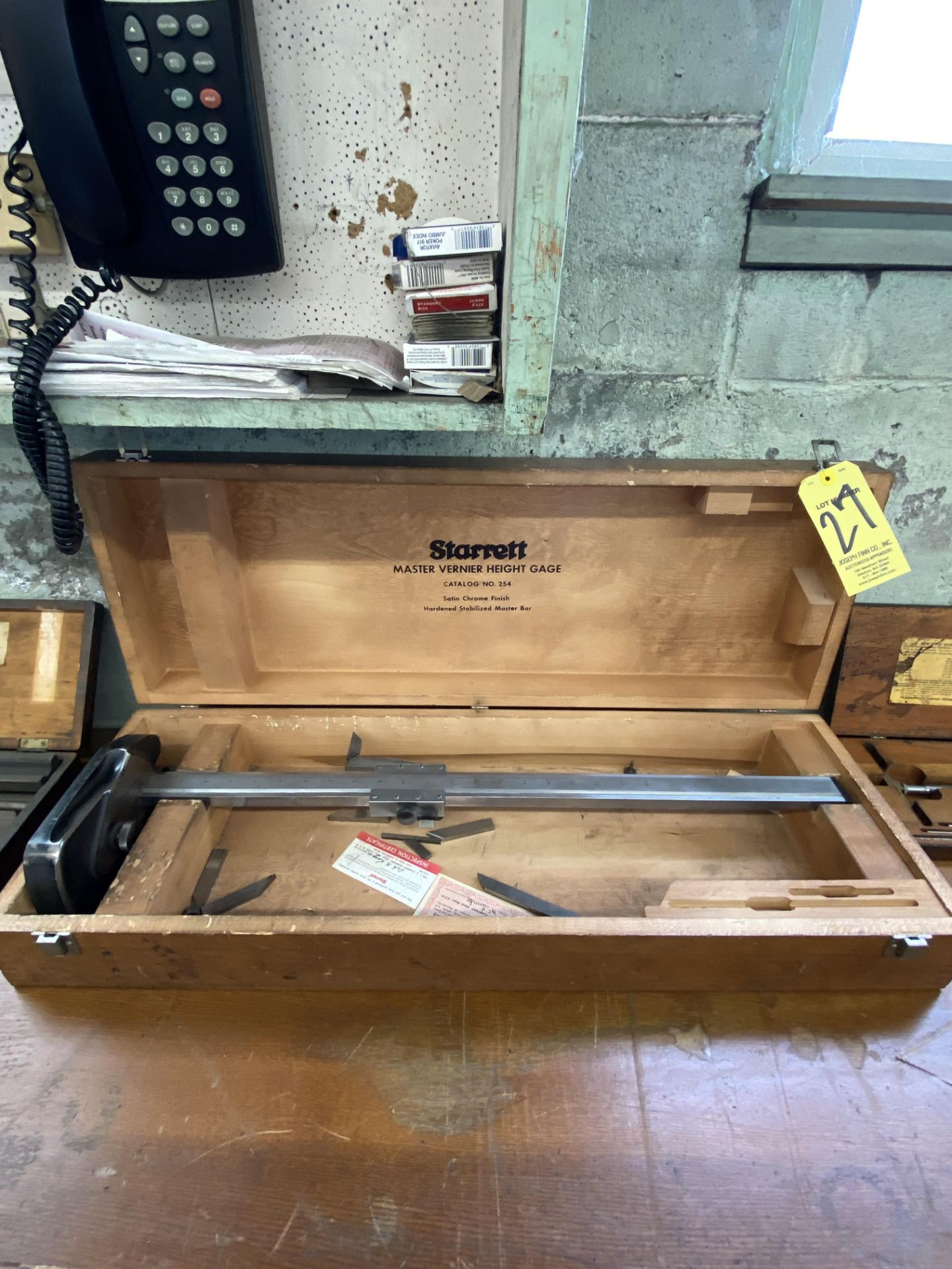 Starrett #254 Master Vernier Height Gage w/ Case (RIG PRICE $5.00) - Image 2 of 4