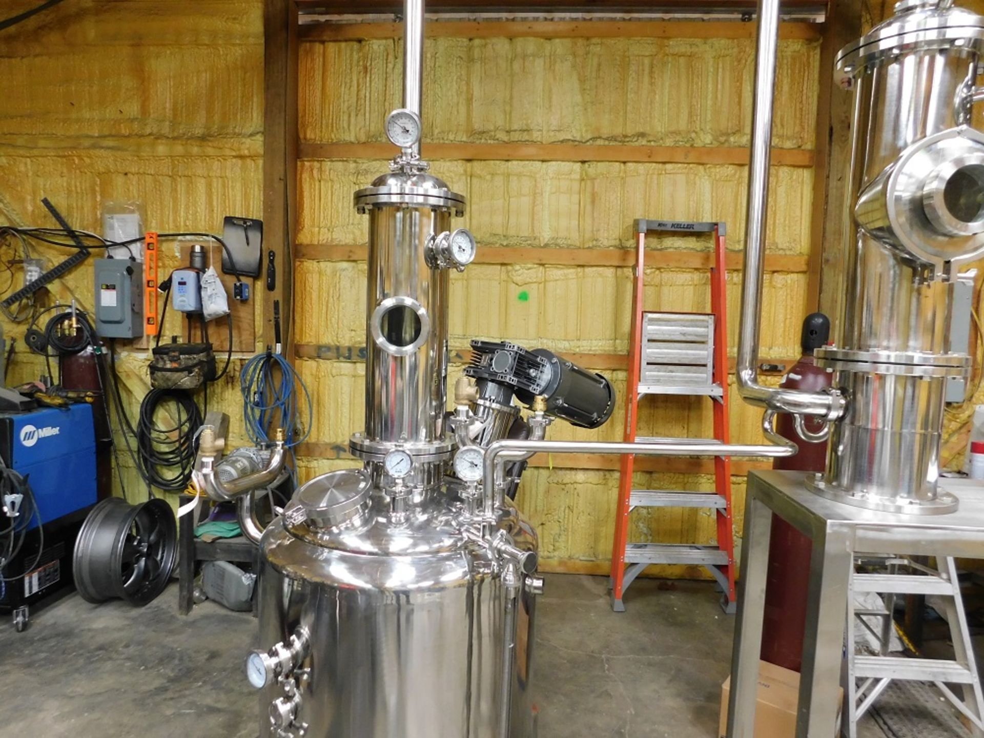 150 Gallon Pro Series Whiskey Still & Rite Engineering 63 S 15 HP Low Pressure Steam Boiler - Image 9 of 18