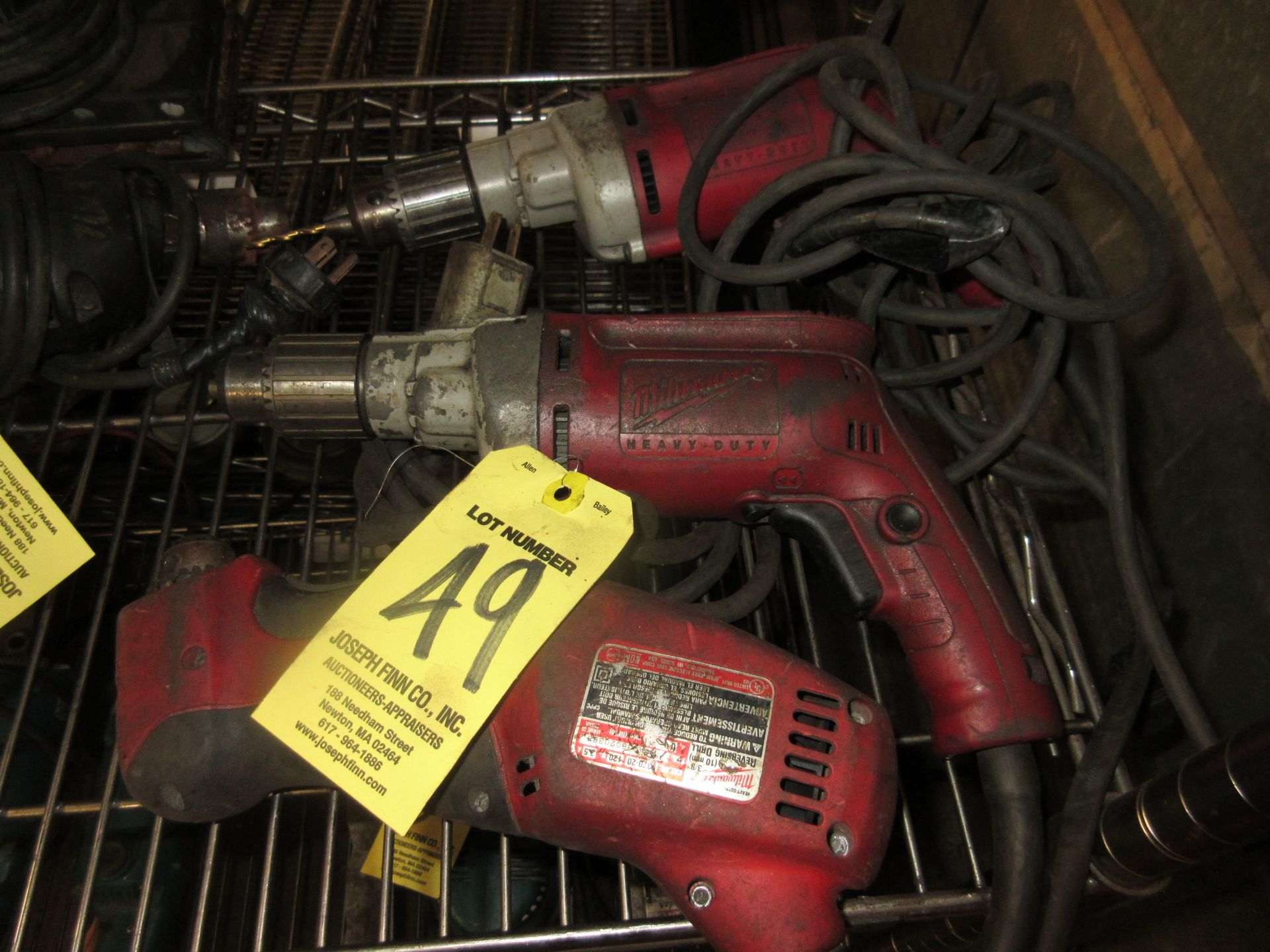 LOT Milwaukee Angle Drill, (2) Milwaukee Straight Drills