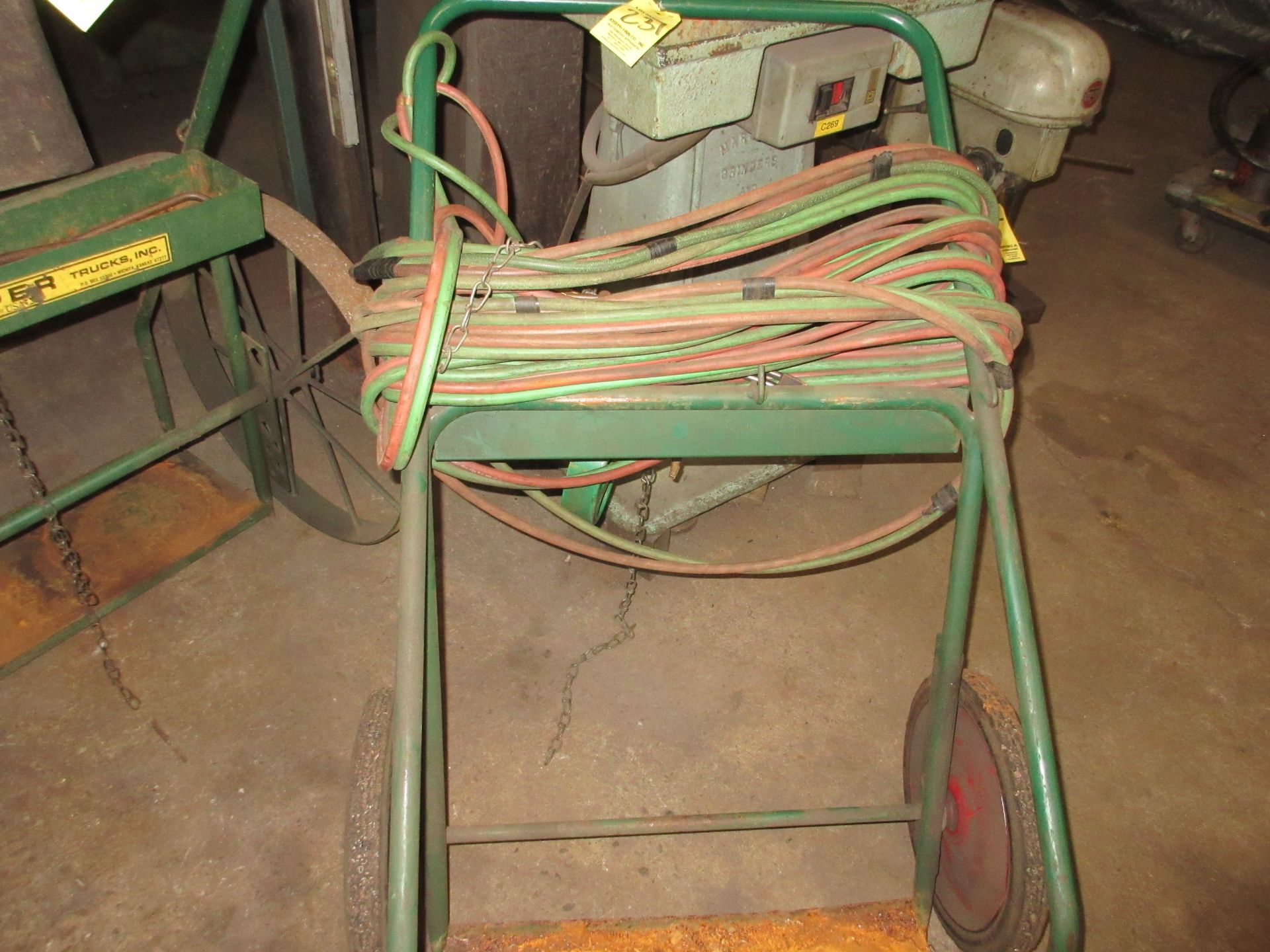 (1) Oxy-Acet. Cart w/ Hose, Gage, Torch