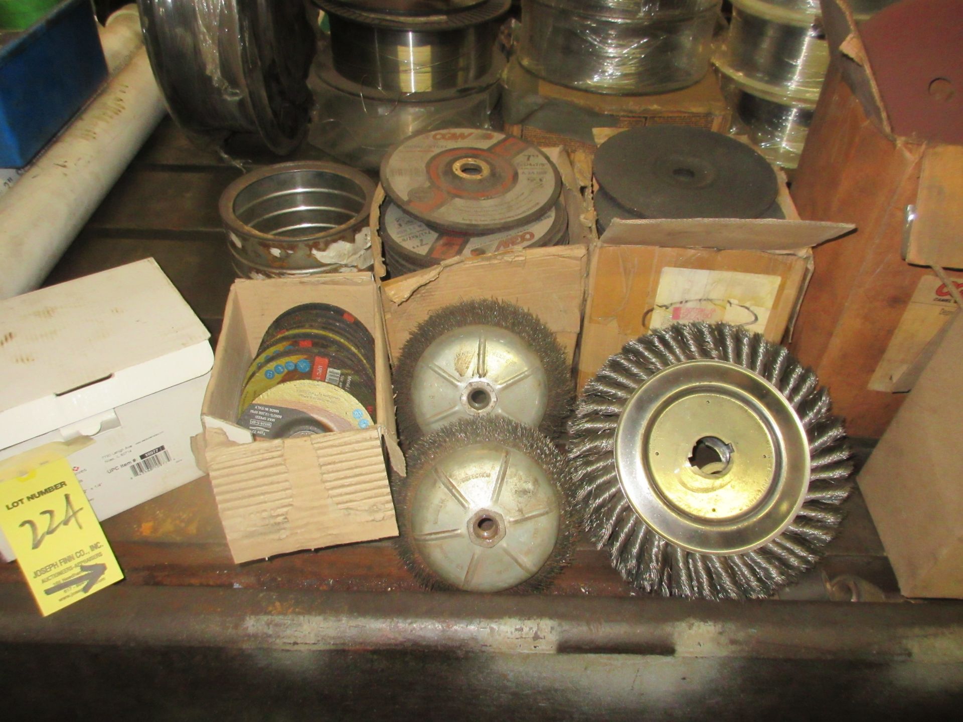 LOT Asst. Buffing Wheels, Grinding Wheels Along Bench - Image 3 of 3