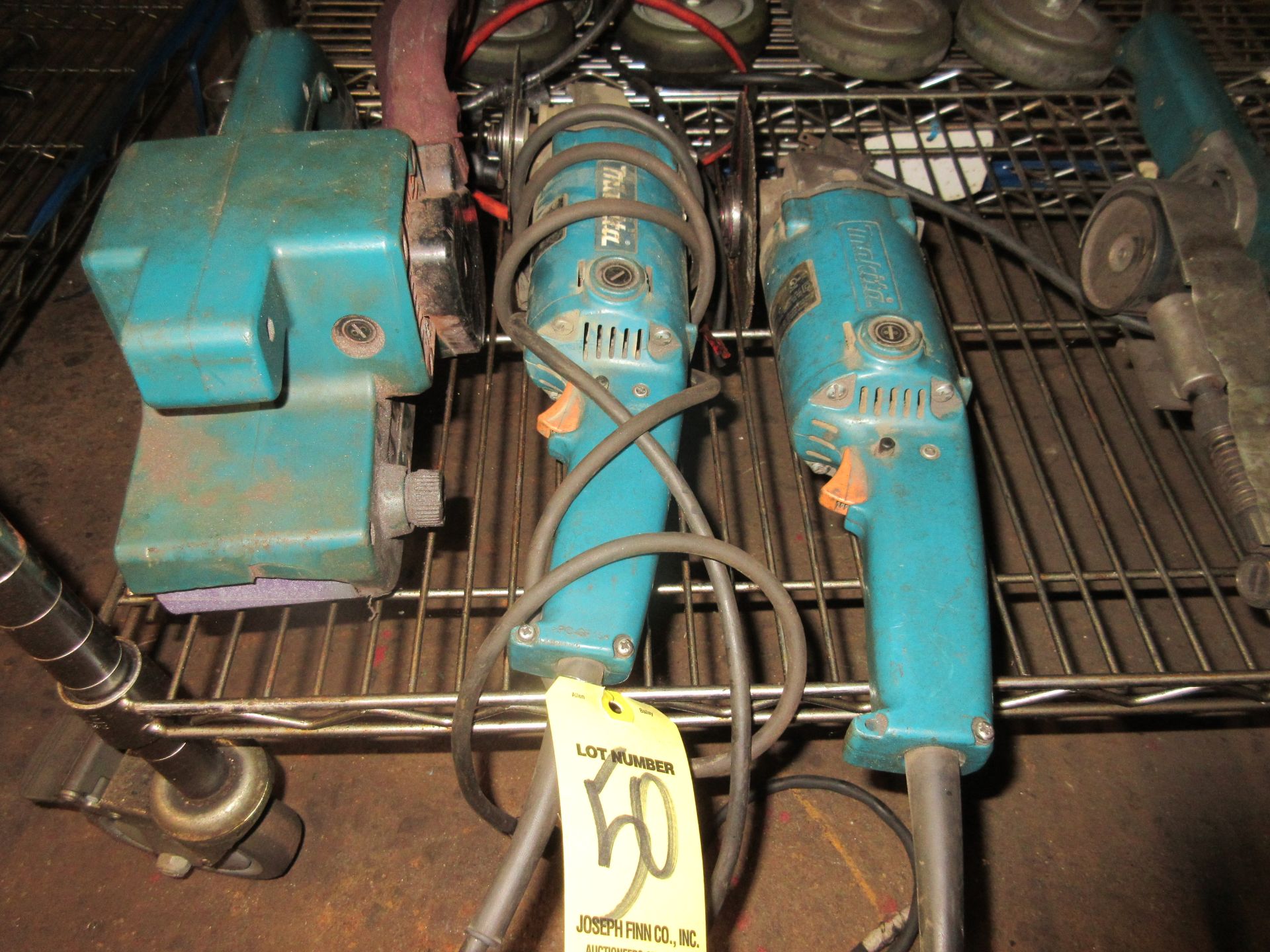 LOT Makita Corded Grinders & 3" Hand Belt Sander