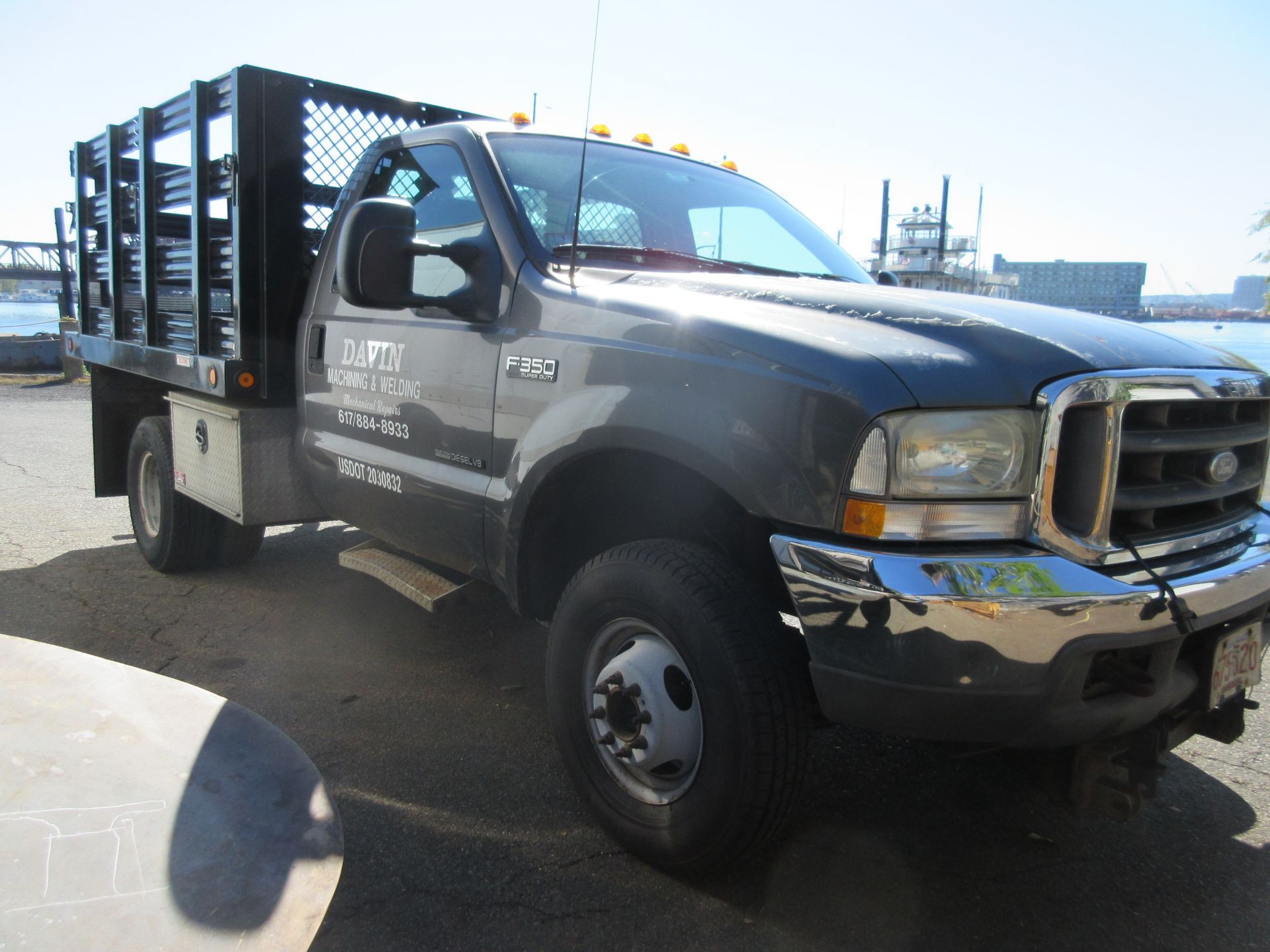 2002 Ford F-350 XLT Super Duty Power Stroke Flatbed Truck VIN 1FDWF37F62EB29656, 4WD, Reading Body, - Image 3 of 13