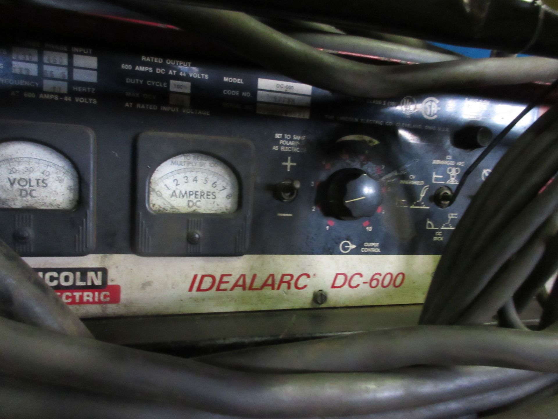 (1) Lincoln Idealarc DC-60 Arc Welder, 230V, Lincoln LN-7 Wire Feed - Image 2 of 4