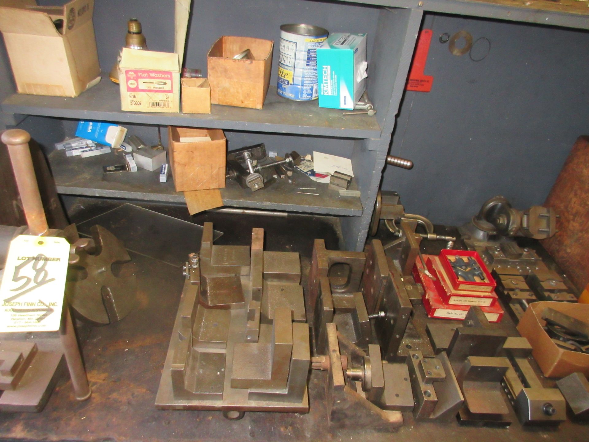 LOT Asst. Shop Vises, Precision Vises, Greenard #2 Arbor Press, Angles, Broaches, Fixtures, - Image 4 of 4