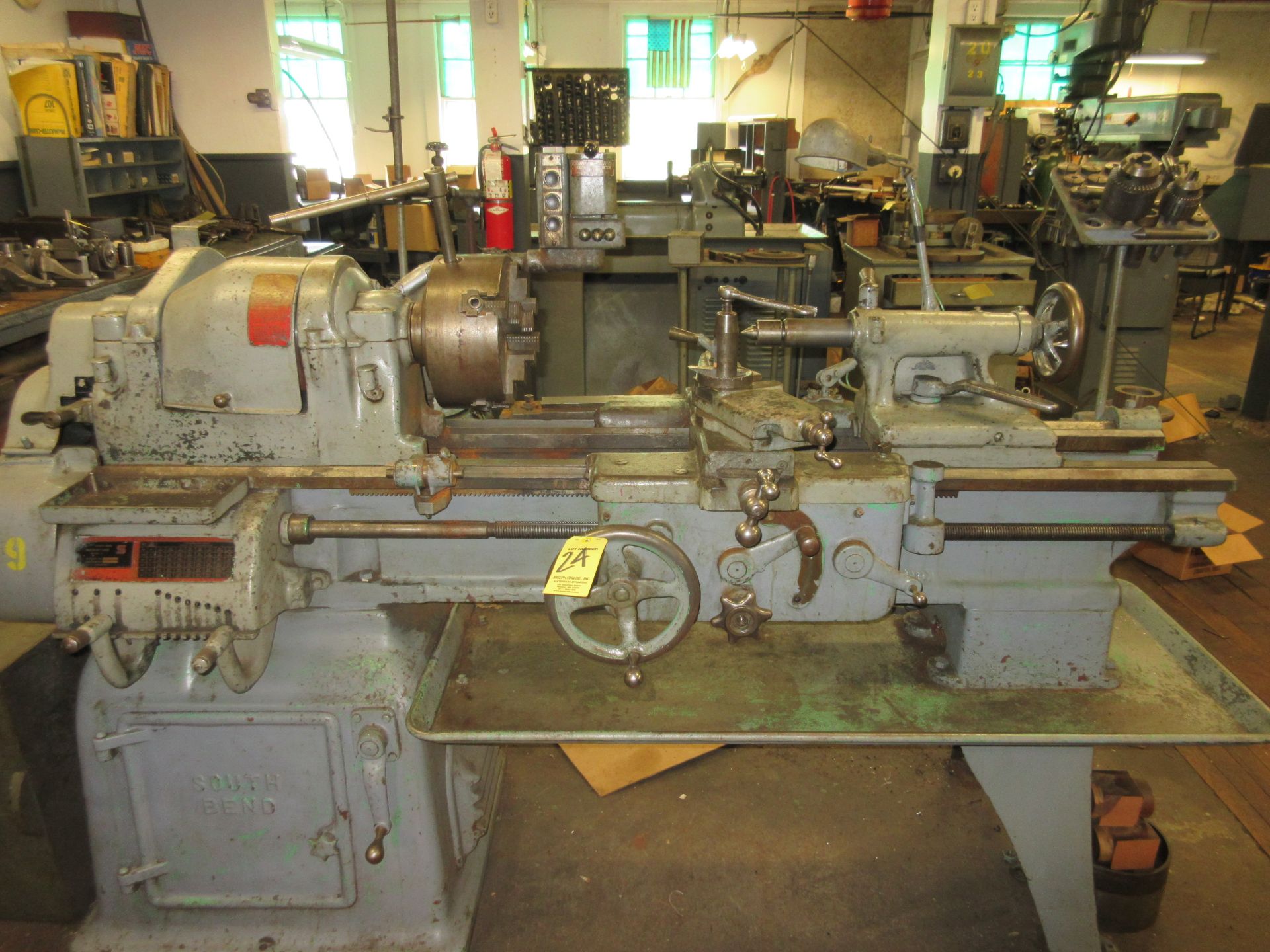 (1) South Bend Precision Lathe Cat.# CL-8155-C, S/N 3475HKR9, 16" Swing, 10" (4) Jaw Chuck, Chuck