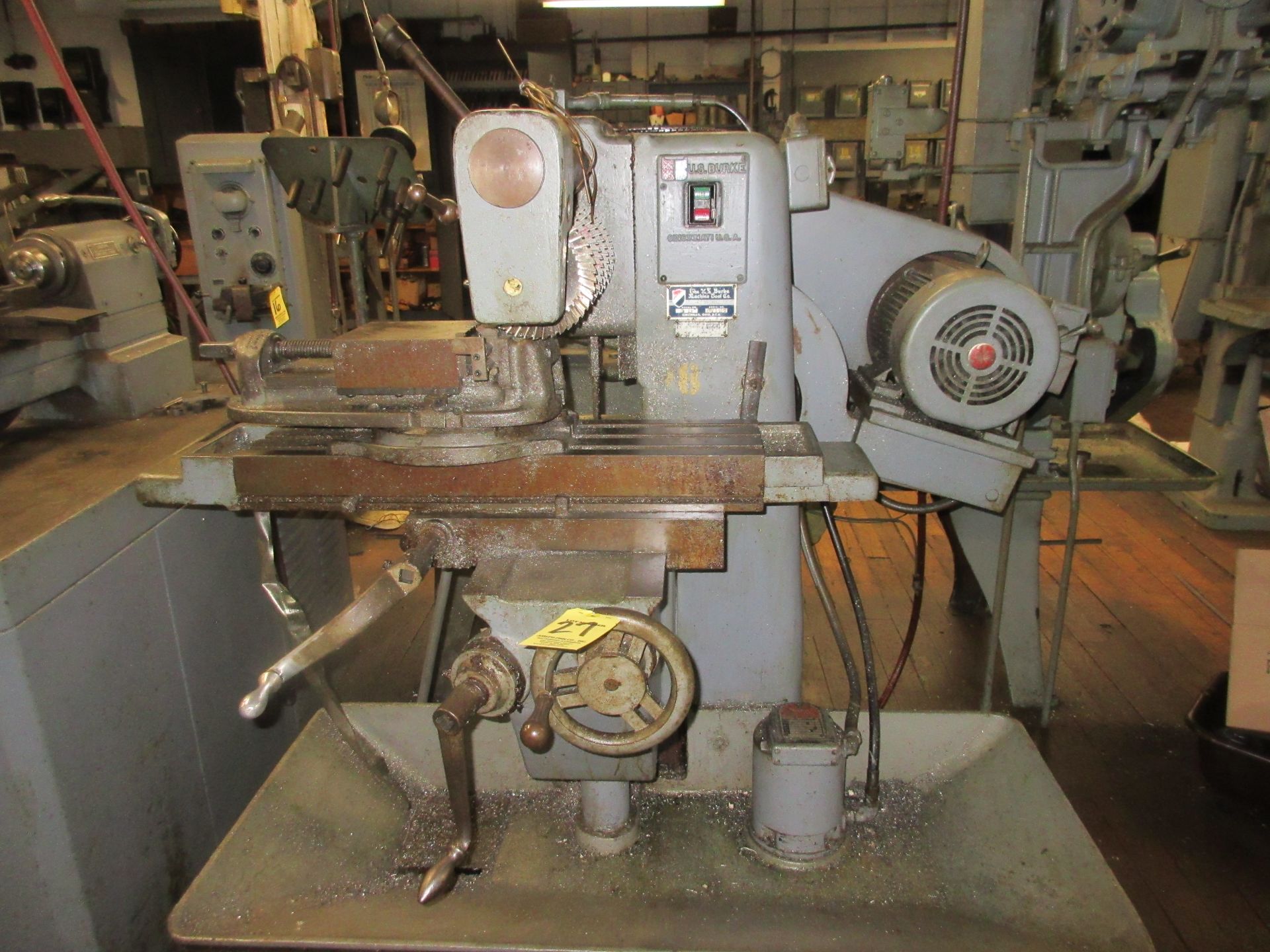 (1) US Burke Model 2D Saw, S/N 67127, (4) Blade, 32" Table, Bridgeport 6" Machine Vise