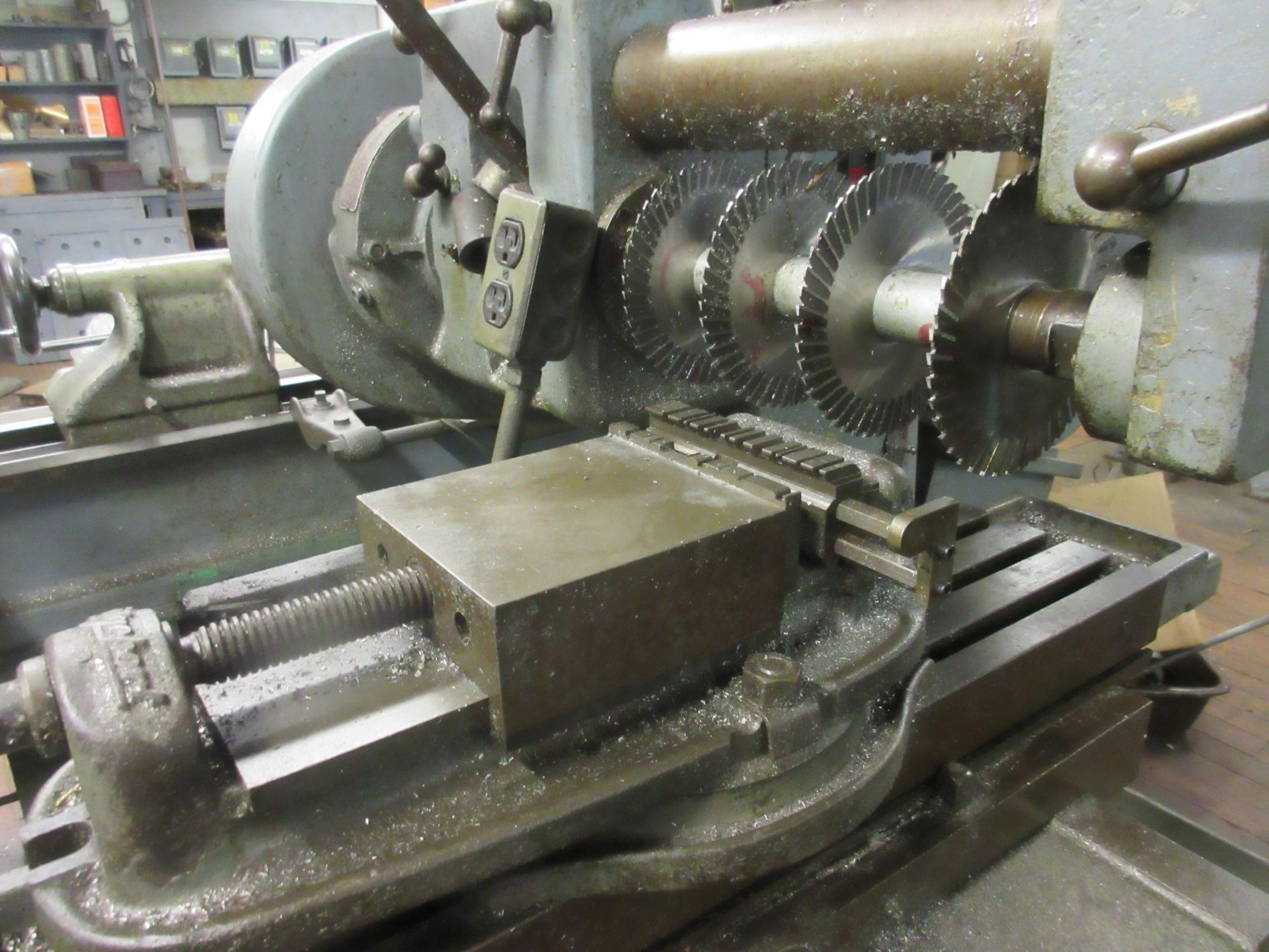 (1) US Burke Model 2D Saw, S/N 67127, (4) Blade, 32" Table, Bridgeport 6" Machine Vise - Image 4 of 4